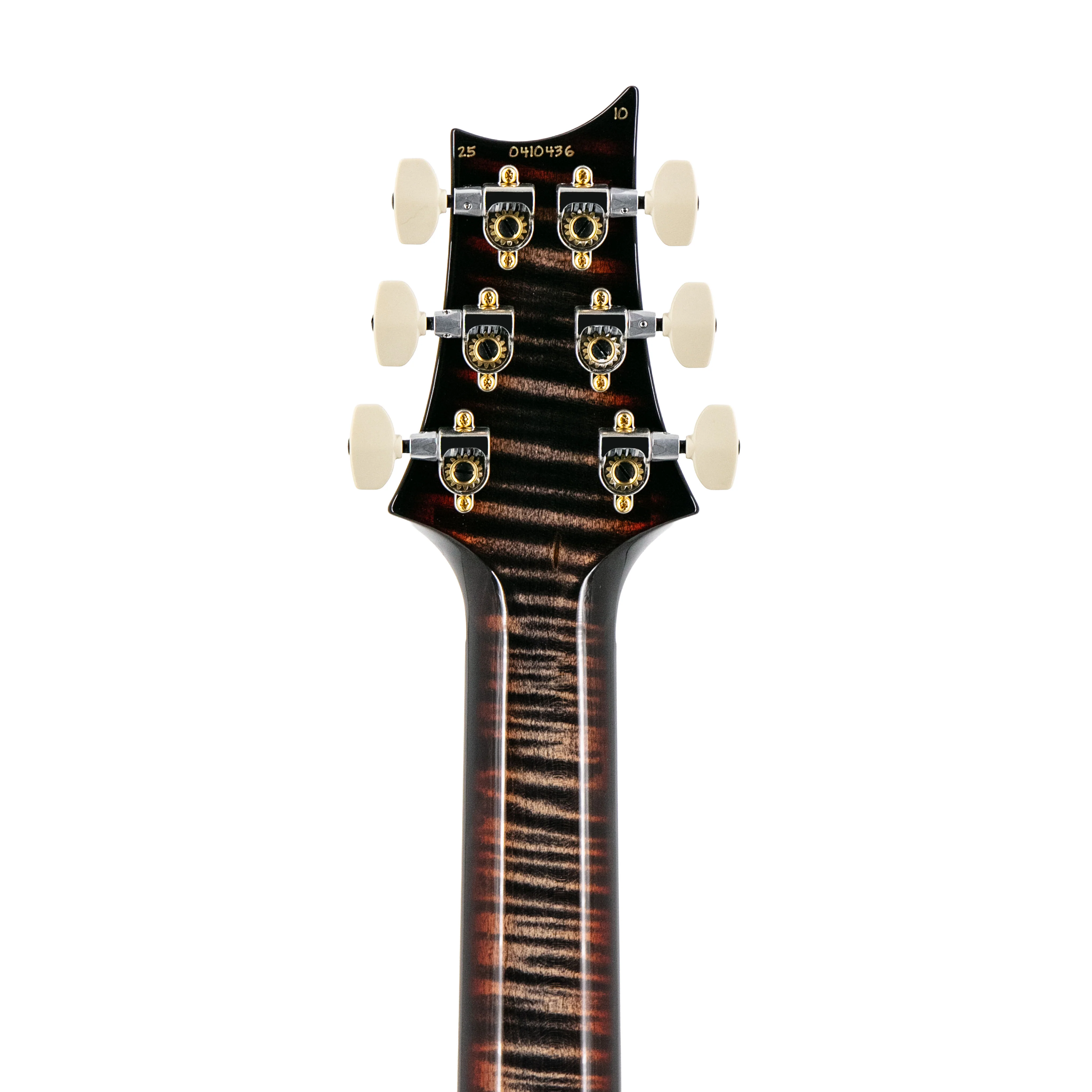 PRS Swee Lee Exclusive Wood Library Custom 24 10 Top Flame Guitar w/Stained Neck, Charcoal Tri-Color Burst - Image 8
