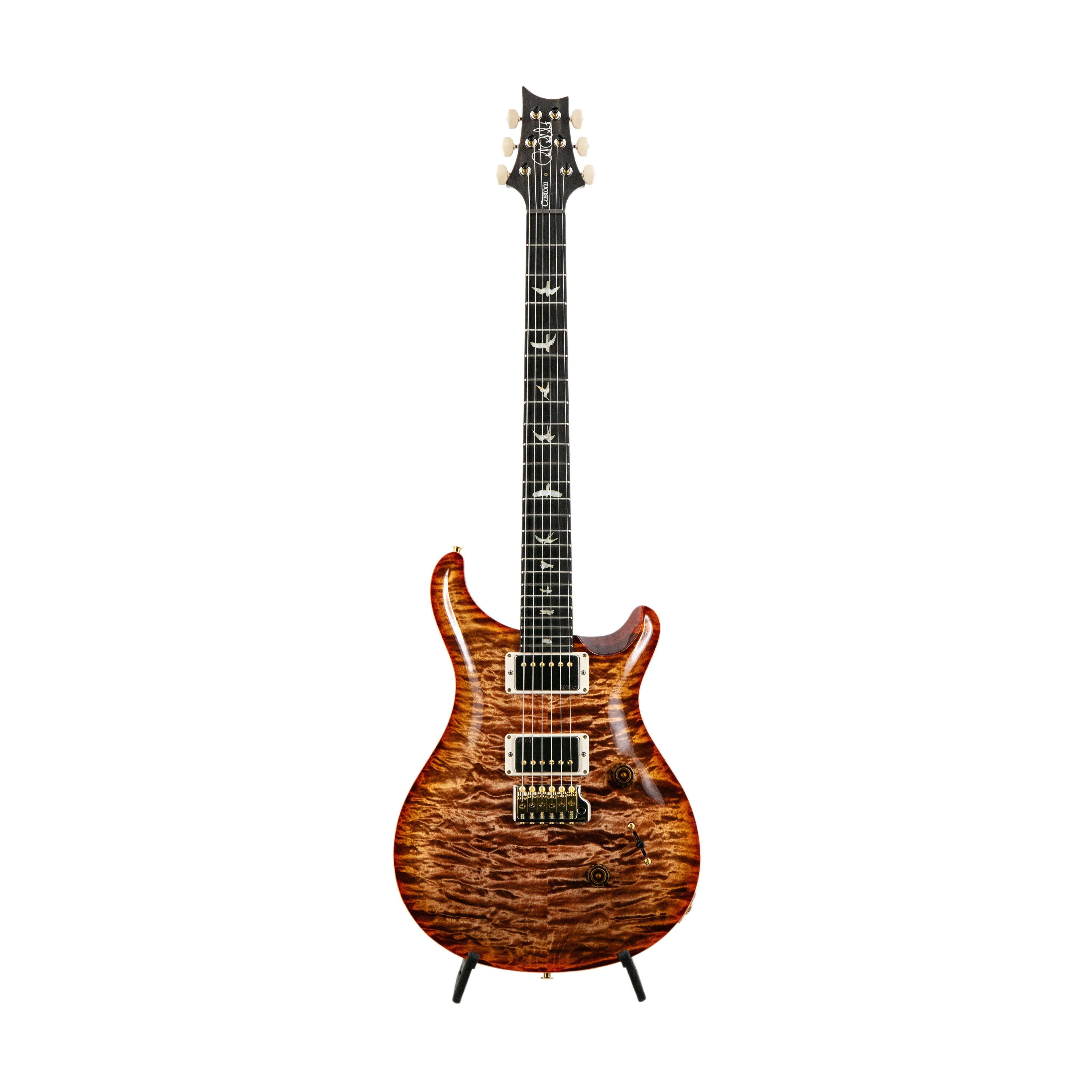 PRS Swee Lee Exclusive Wood Library Custom 24 10 Top Quilt Guitar w/Pattern Thin & Stained Neck, Autumn Sky