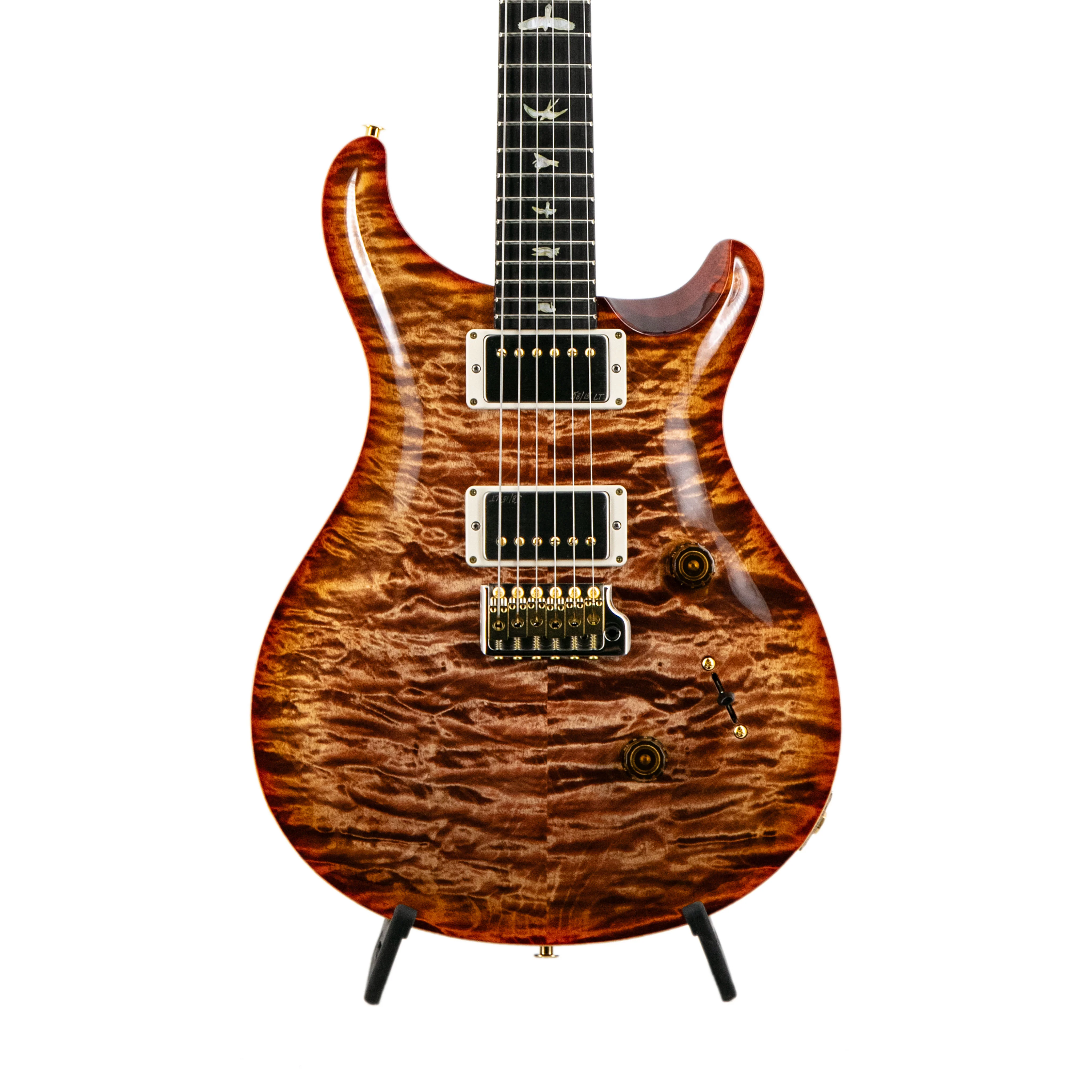 PRS Swee Lee Exclusive Wood Library Custom 24 10 Top Quilt Guitar w/Pattern Thin & Stained Neck, Autumn Sky - Image 3