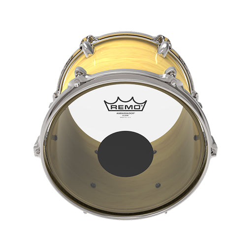 Remo CS-1318-10 18inch Controlled Sound Black Dot On Top Clear Bass Drum Head - Image 2