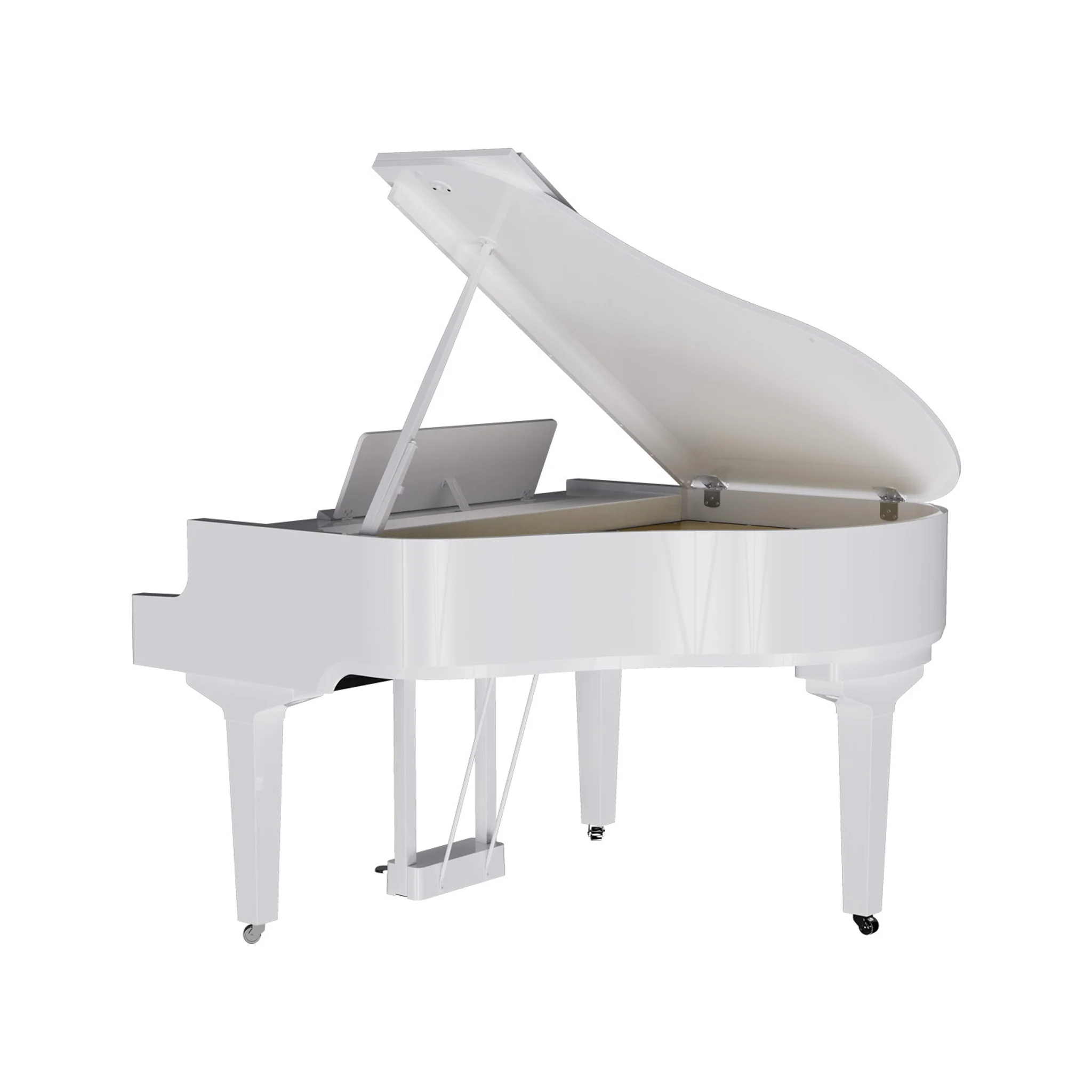 Roland GP-9 Digital Grand Piano, Polished White - Image 5