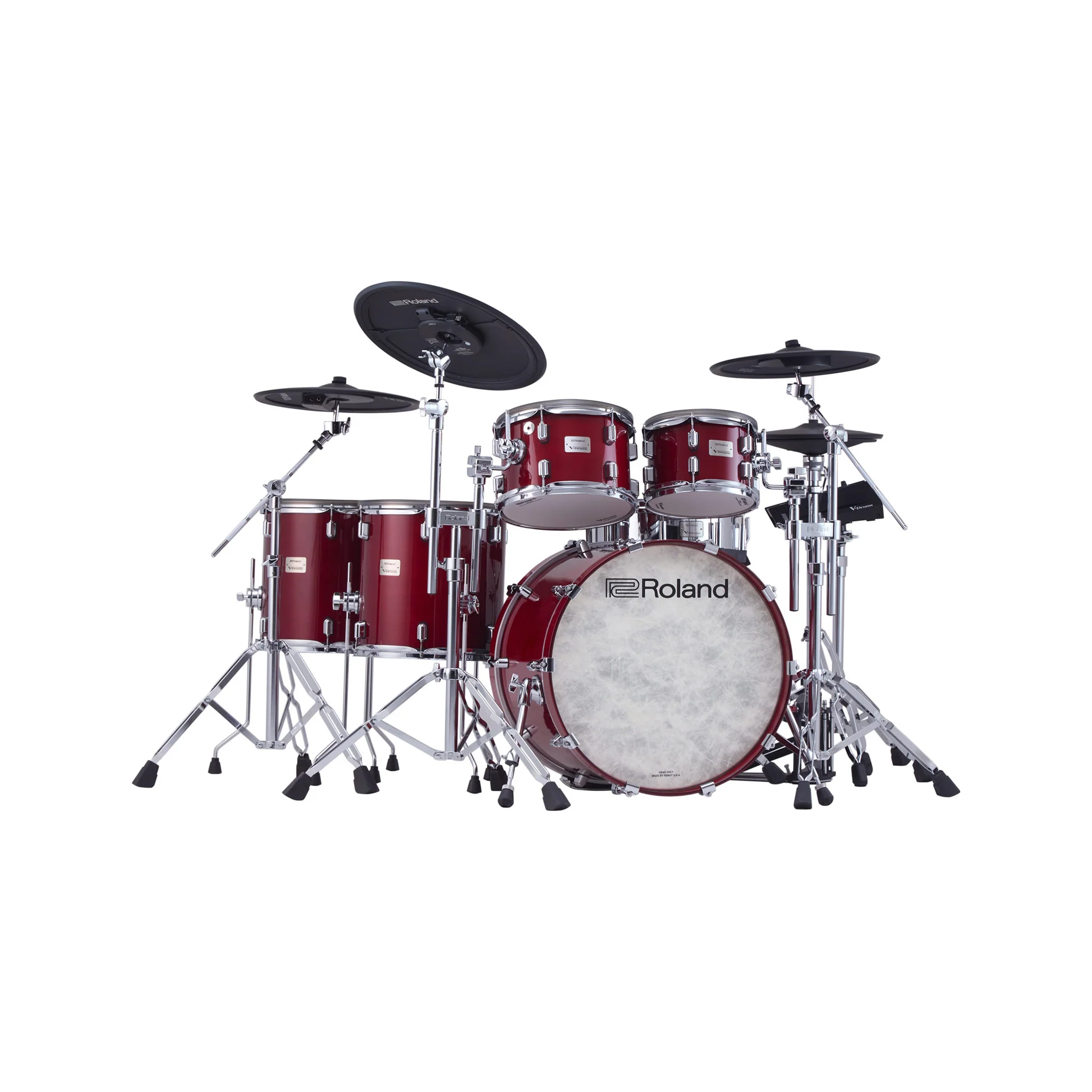 Roland VAD716 V-Drums Electronic Drum Set, Gloss Cherry