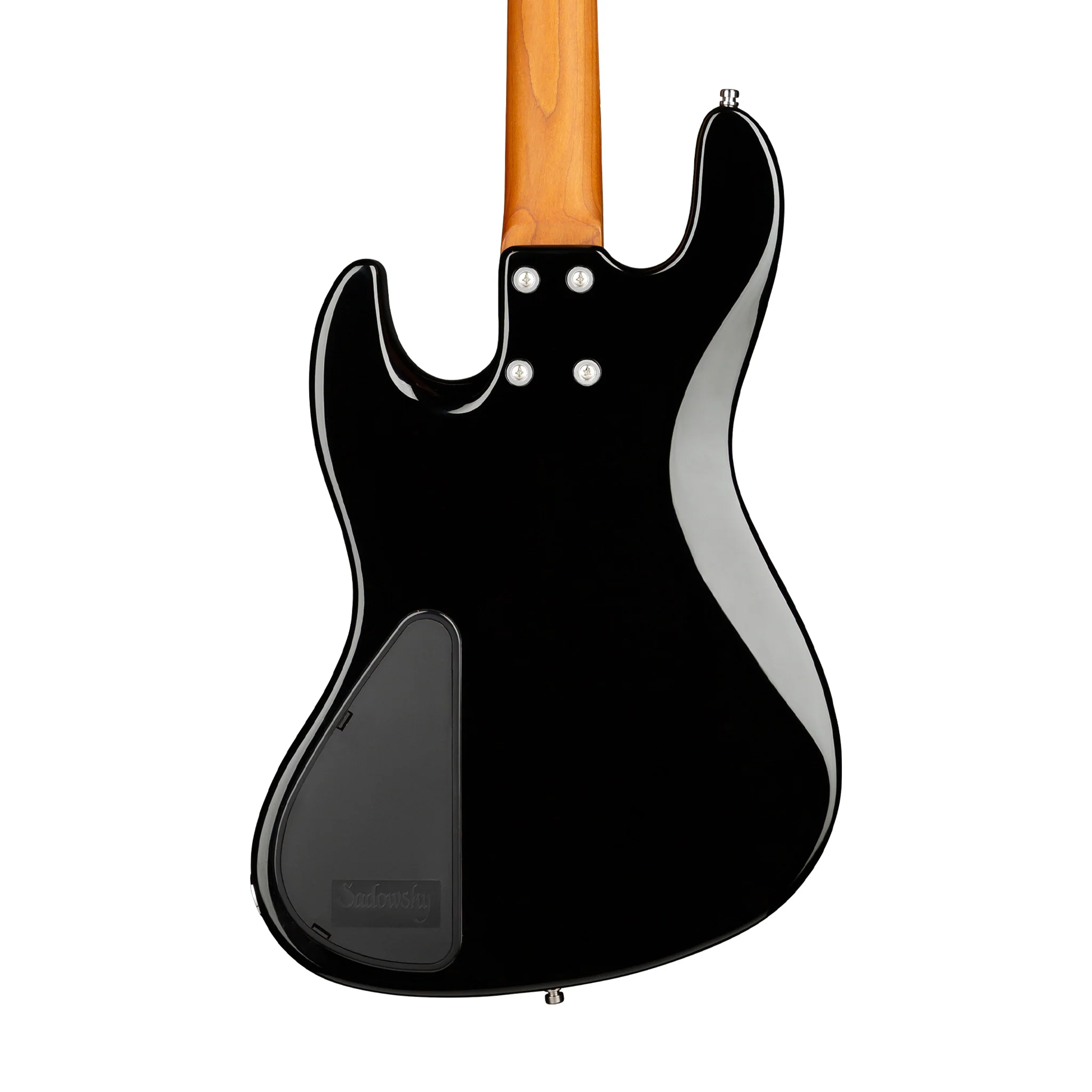 Sadowsky MetroExpress 21-Fret Hybrid 4-String P/J Bass, Roasted Maple FB, Solid Black High Polish - Image 4