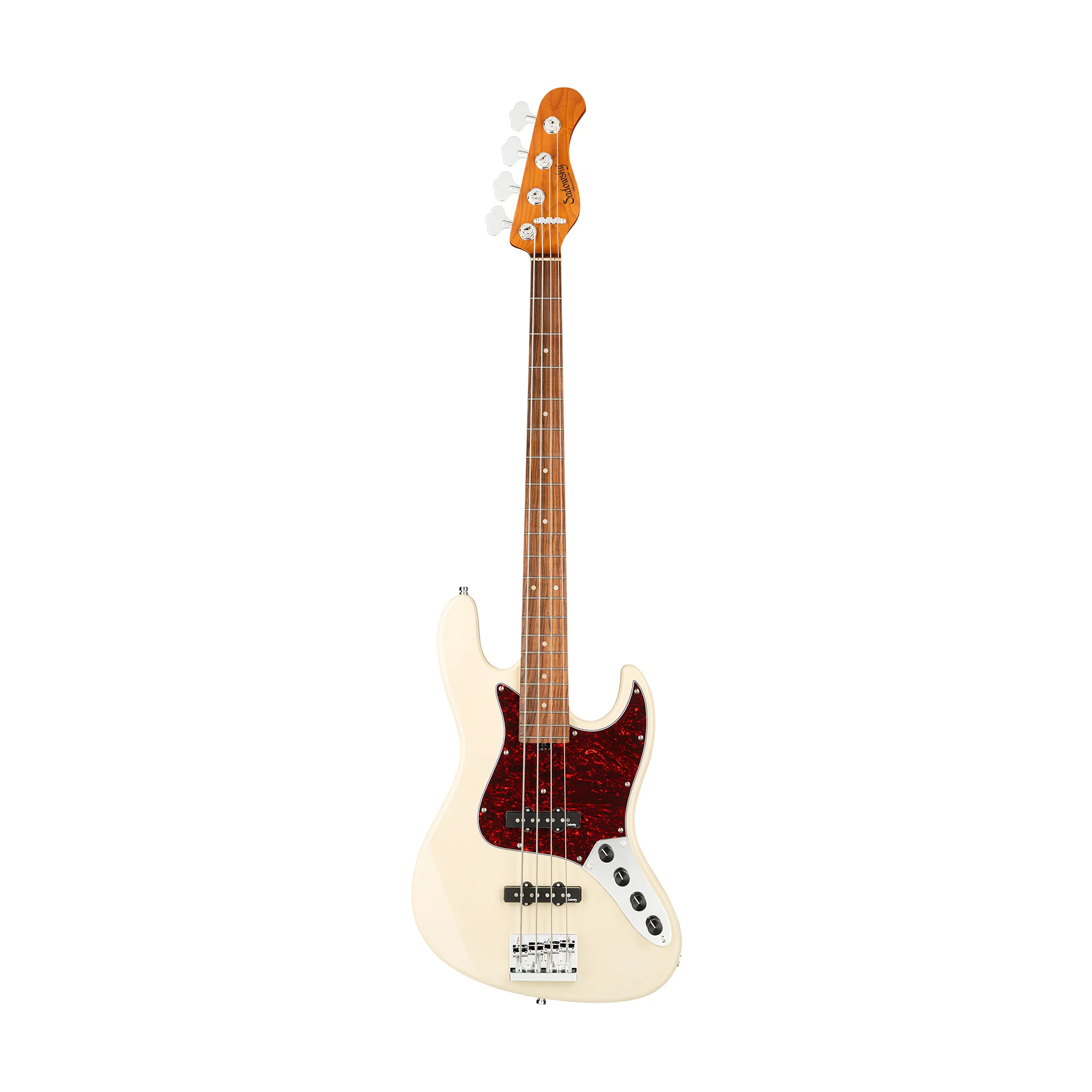 Sadowsky MetroExpress 21-Fret Vintage 4-String J/J Bass, Morado FB, Solid Olympic White High Polish