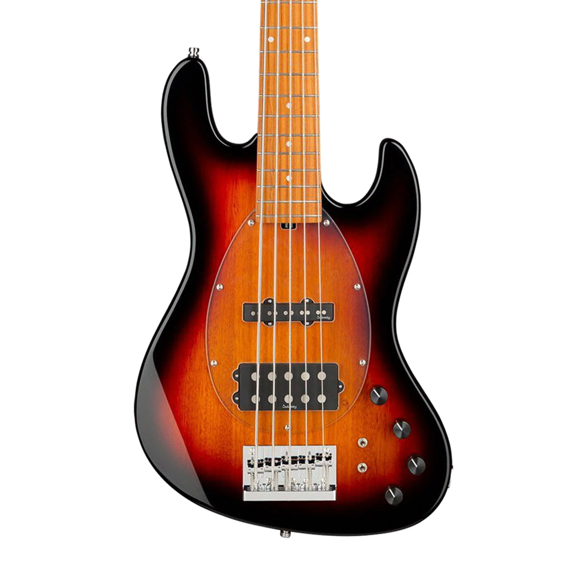 Sadowsky MetroExpress 21-Fret Vintage M/J 5-String Bass Guitar, Roasted Maple FB, Tobacco Sunburst - Image 3