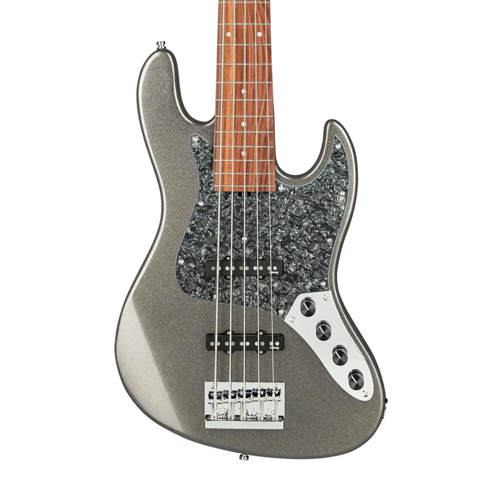 Sadowsky MetroExpress 21Fret Vintage JJ 5-String Bass Guitar, Morado FB, Silver Metallic High Polish - Image 3