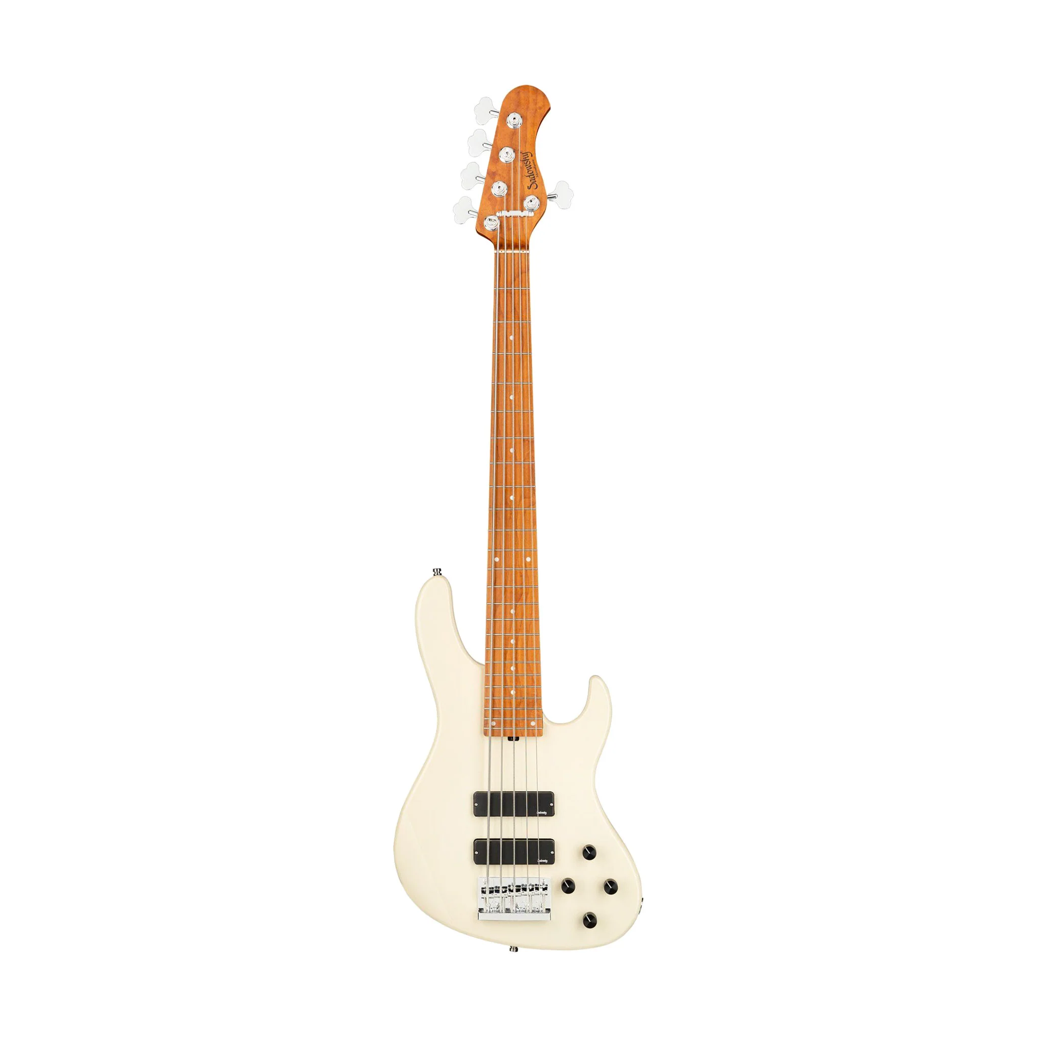 Sadowsky MetroExpress 24-Fret Modern 5-String Bass Guitar, Maple FB, Olympic White