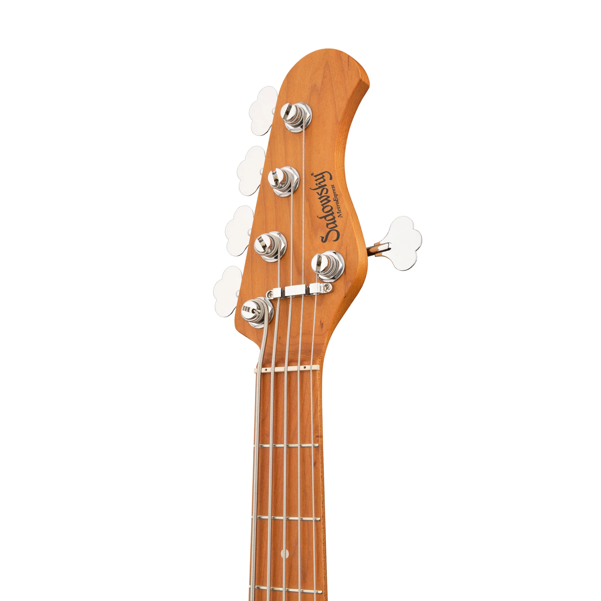 Sadowsky MetroExpress 24-Fret Modern 5-String Bass, Roasted Maple FB, Solid Black High Polish - Image 6
