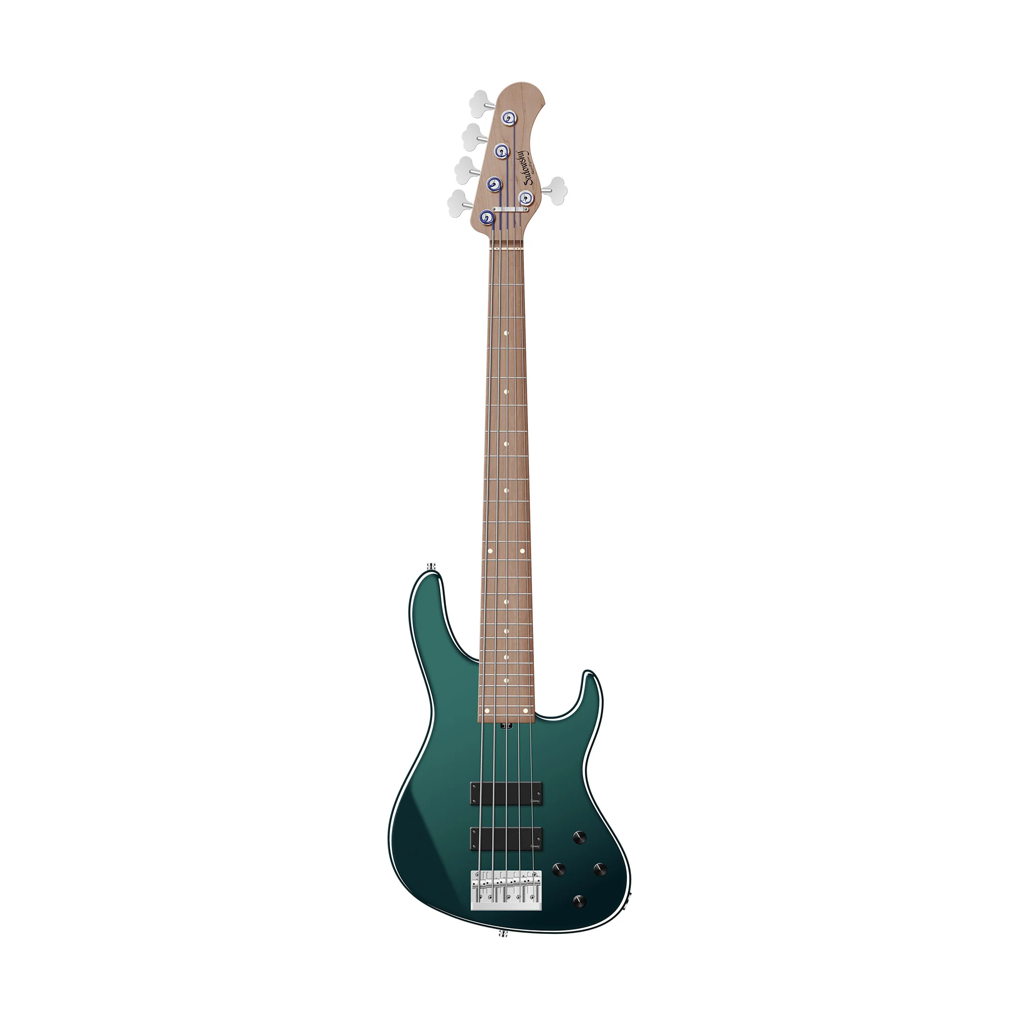 Sadowsky MetroExpress 24-Fret Modern 5-String Bass, Solid Sherwood Green Metallic High Polish