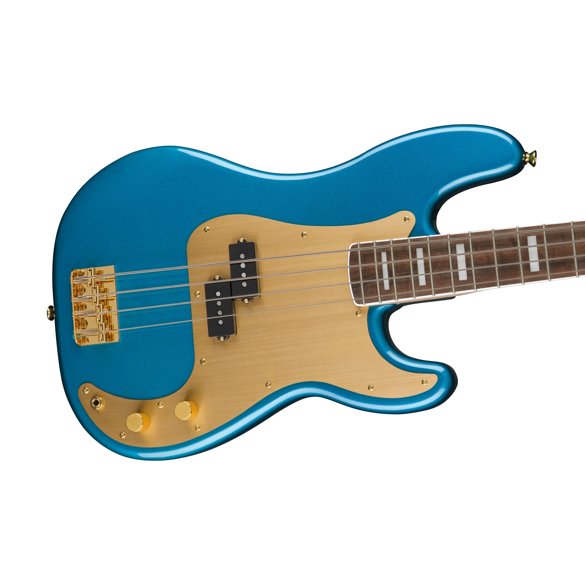 Squier 40th Anniversary Gold Edition Precision Bass Guitar, Lake Placid Blue - Image 5
