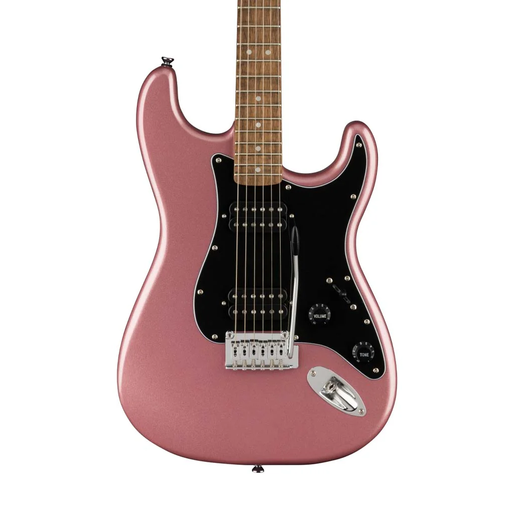 Squier Affinity Series HH Stratocaster Electric Guitar, Laurel FB, Burgundy Mist - Image 3