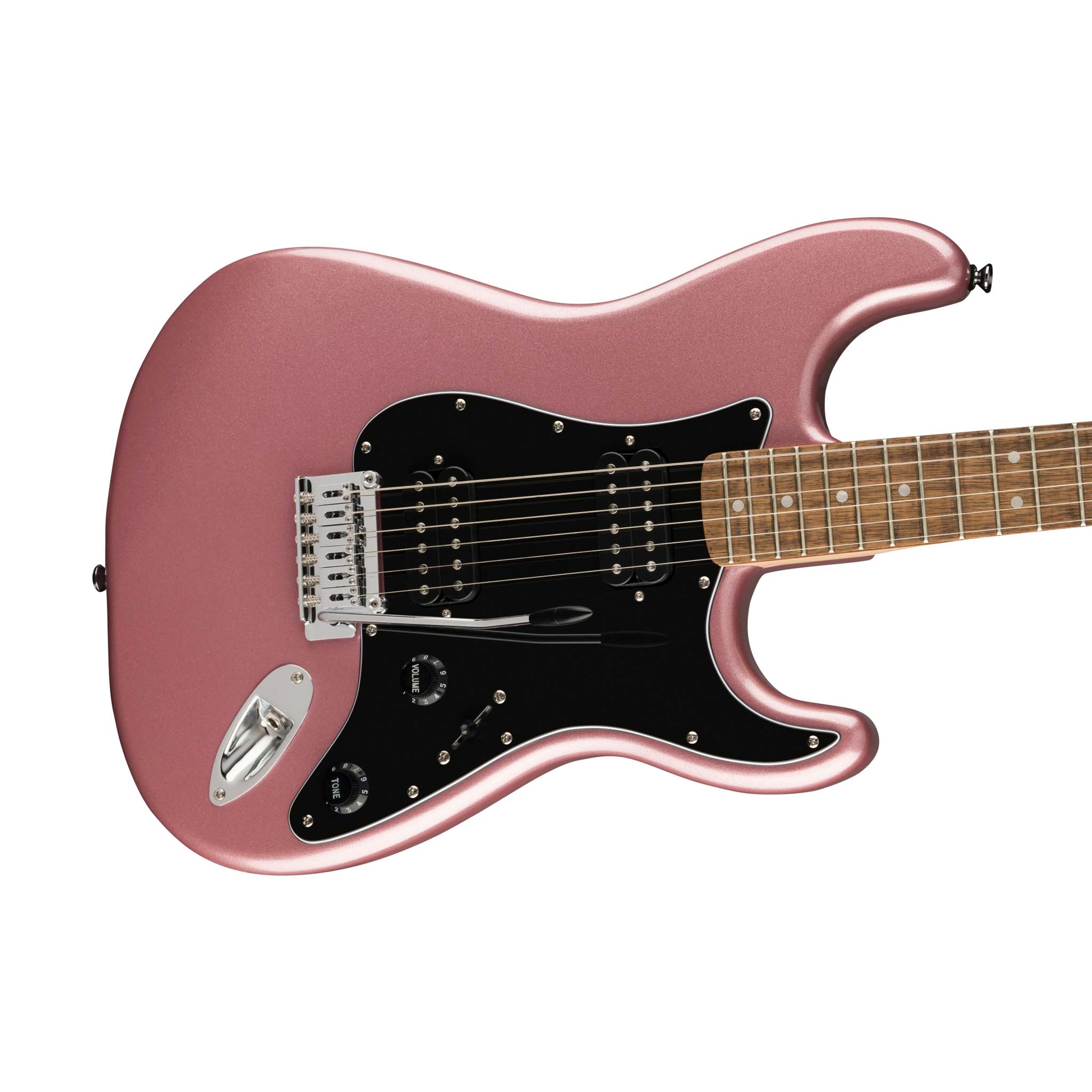 Squier Affinity Series HH Stratocaster Electric Guitar, Laurel FB, Burgundy Mist - Image 5