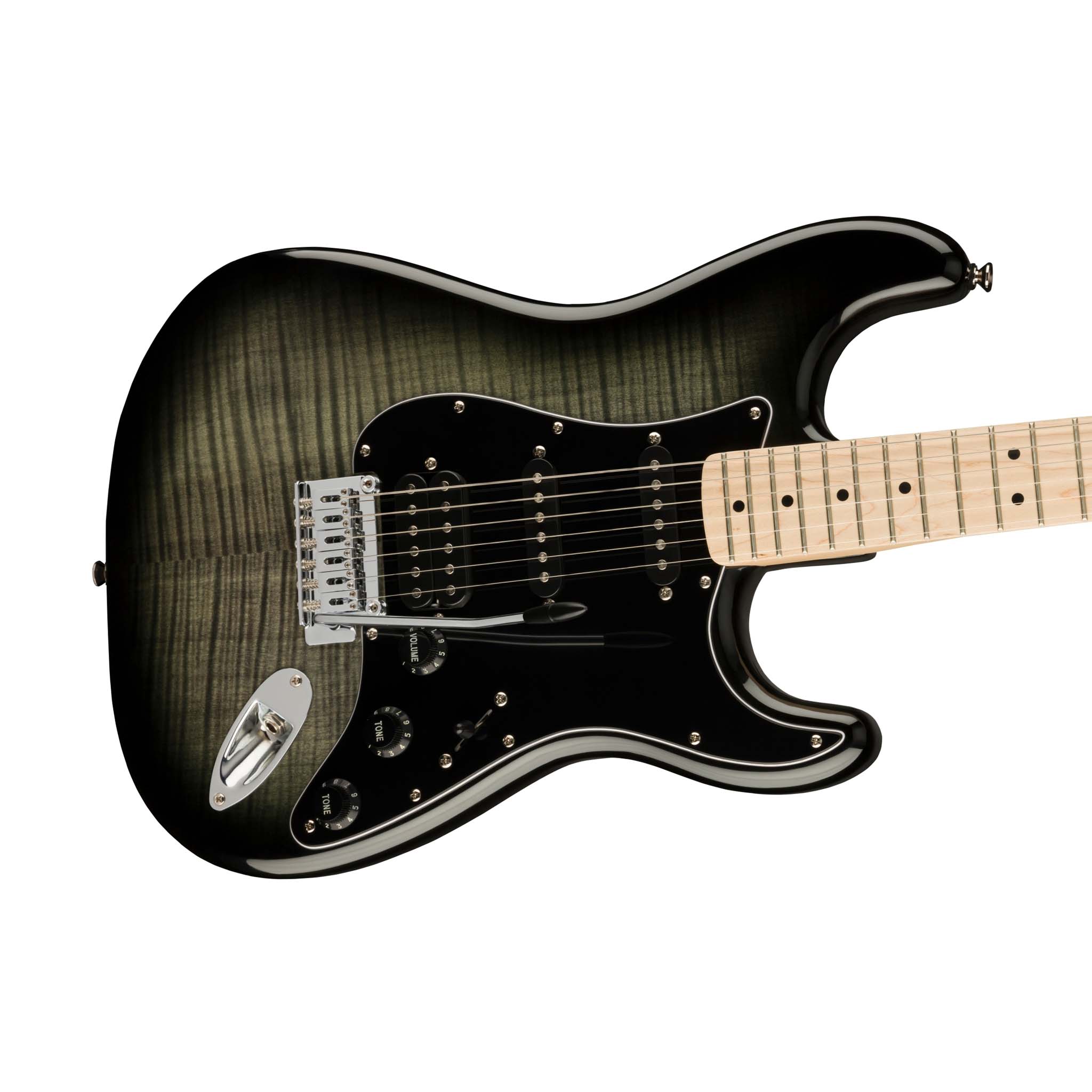 Squier Affinity Series HSS Stratocaster FMT Electric Guitar, Maple FB, Black Burst - Image 5