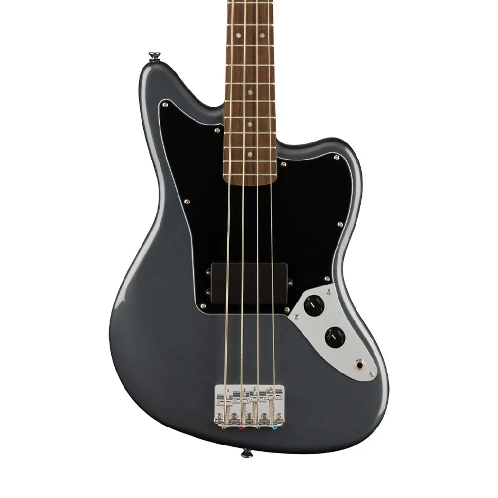 Squier Affinity Series Jag Bass Guitar, Laurel FB, Charcoal Frost Metallic - Image 3