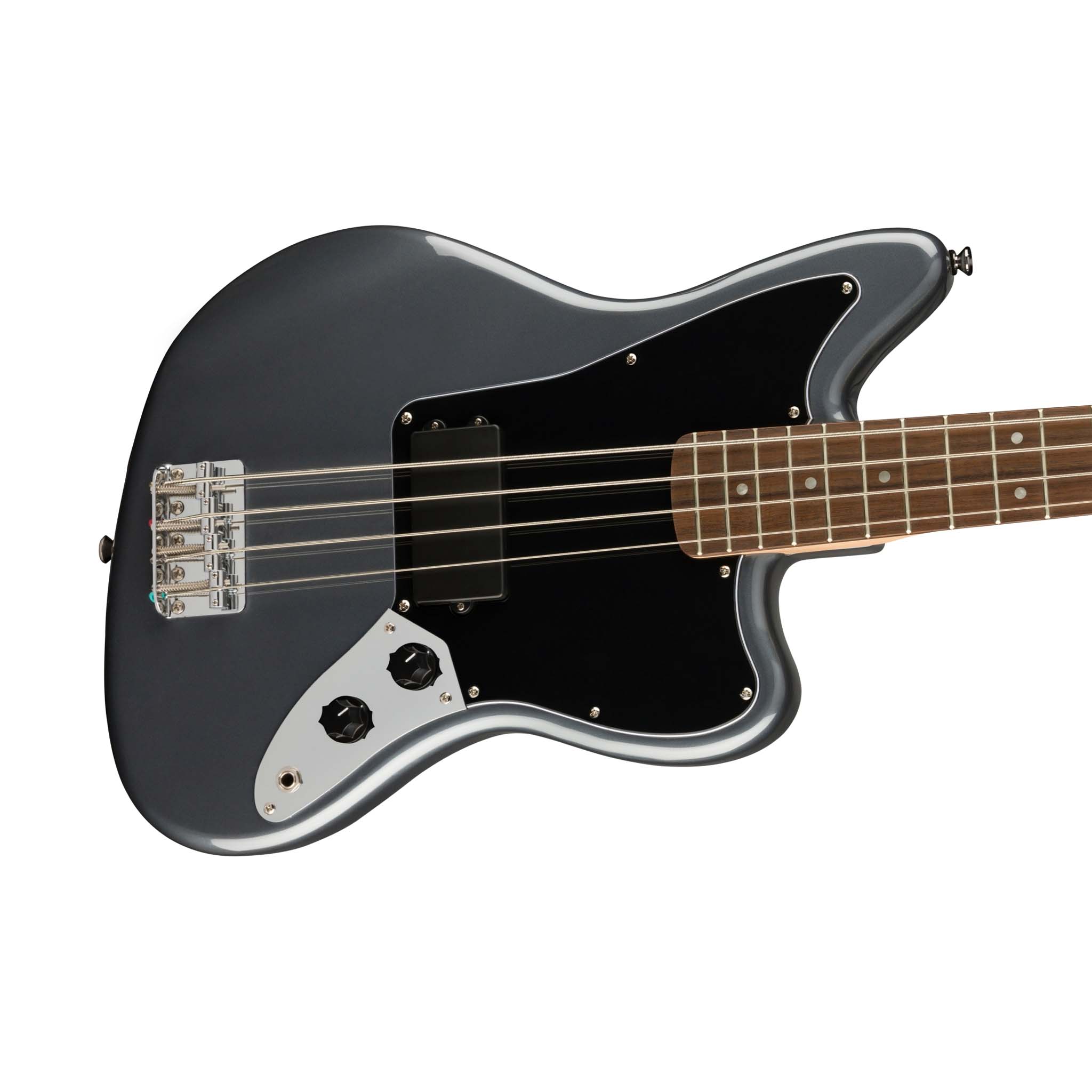 Squier Affinity Series Jag Bass Guitar, Laurel FB, Charcoal Frost Metallic - Image 5