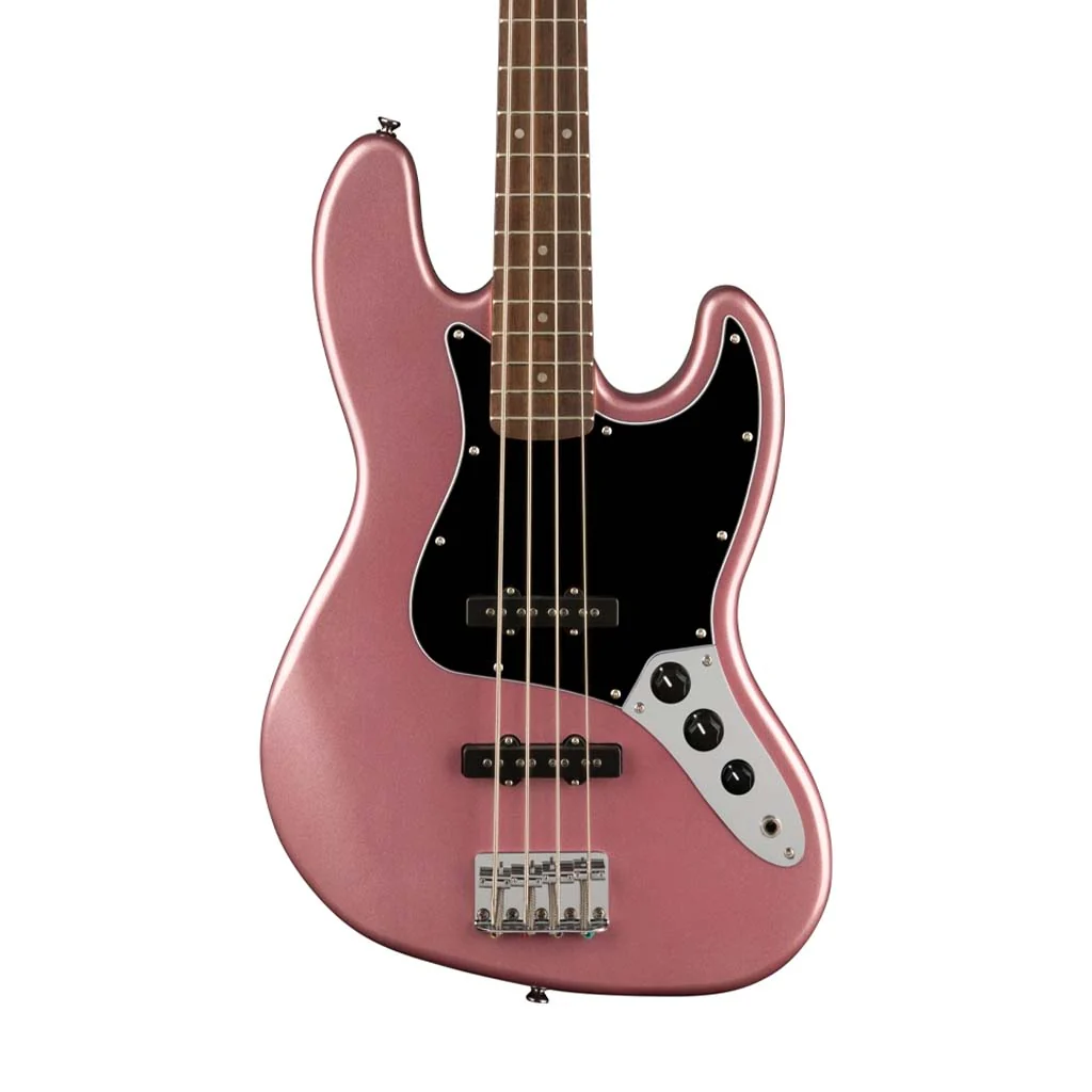 Squier Affinity Series Jazz Bass Guitar, Laurel FB, Burgundy Mist - Image 2
