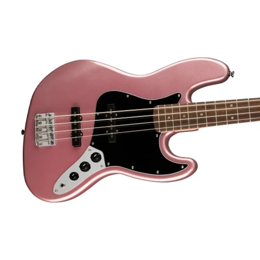 Squier Affinity Series Jazz Bass Guitar, Laurel FB, Burgundy Mist - Image 3