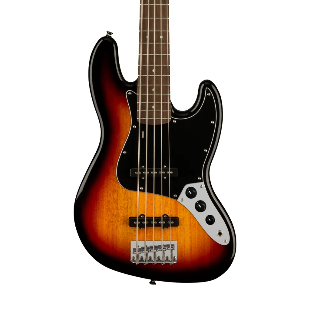Squier Affinity Series Jazz Bass V 5-String Electric Bass Guitar, Laurel FB, 3-Color Sunburst - Image 3