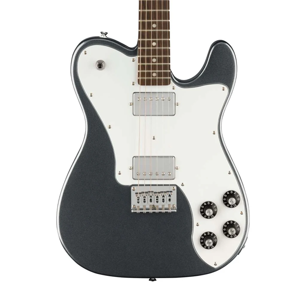 Squier Affinity Series Telecaster Deluxe Electric Guitar, Laurel FB, Charcoal Frost Metallic - Image 3