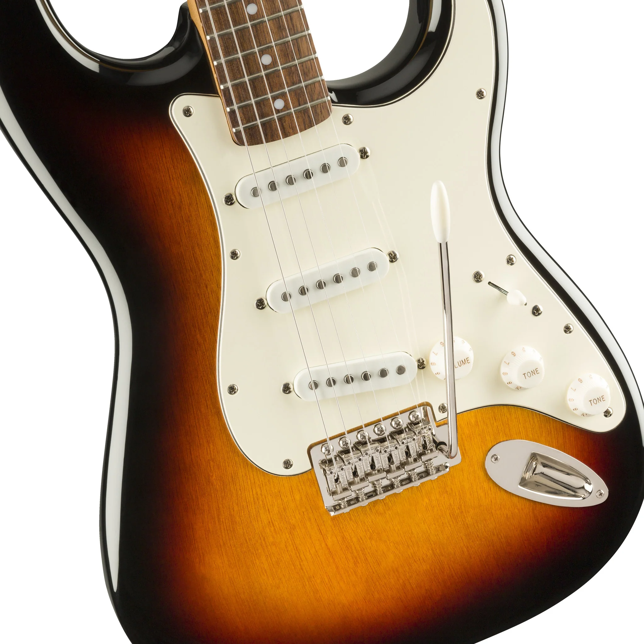 Squier Classic Vibe 60s Stratocaster Electric Guitar, Laurel FB, 3-Tone Sunburst - Image 6