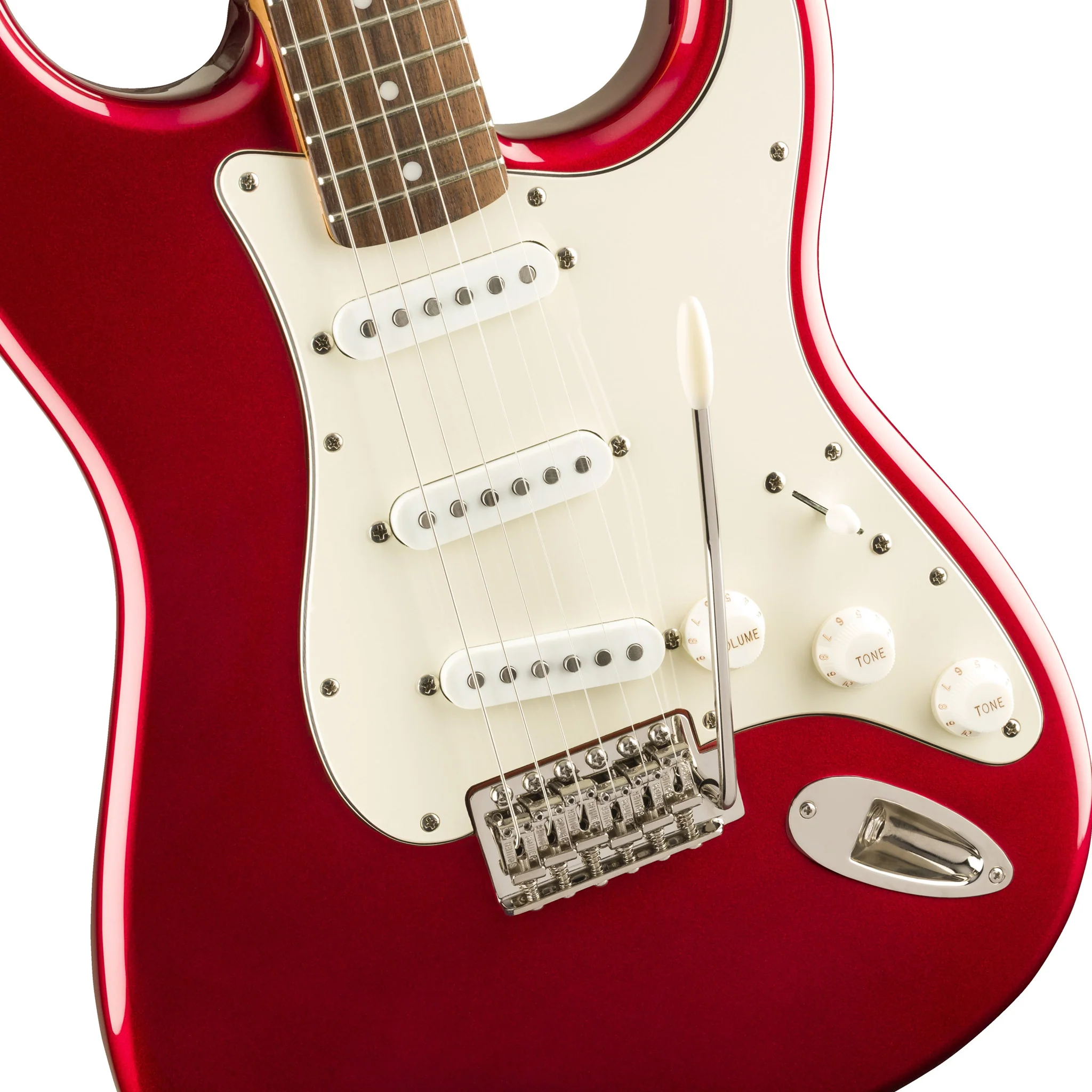 Squier Classic Vibe 60s Stratocaster Electric Guitar, Laurel FB, Candy Apple Red - Image 6