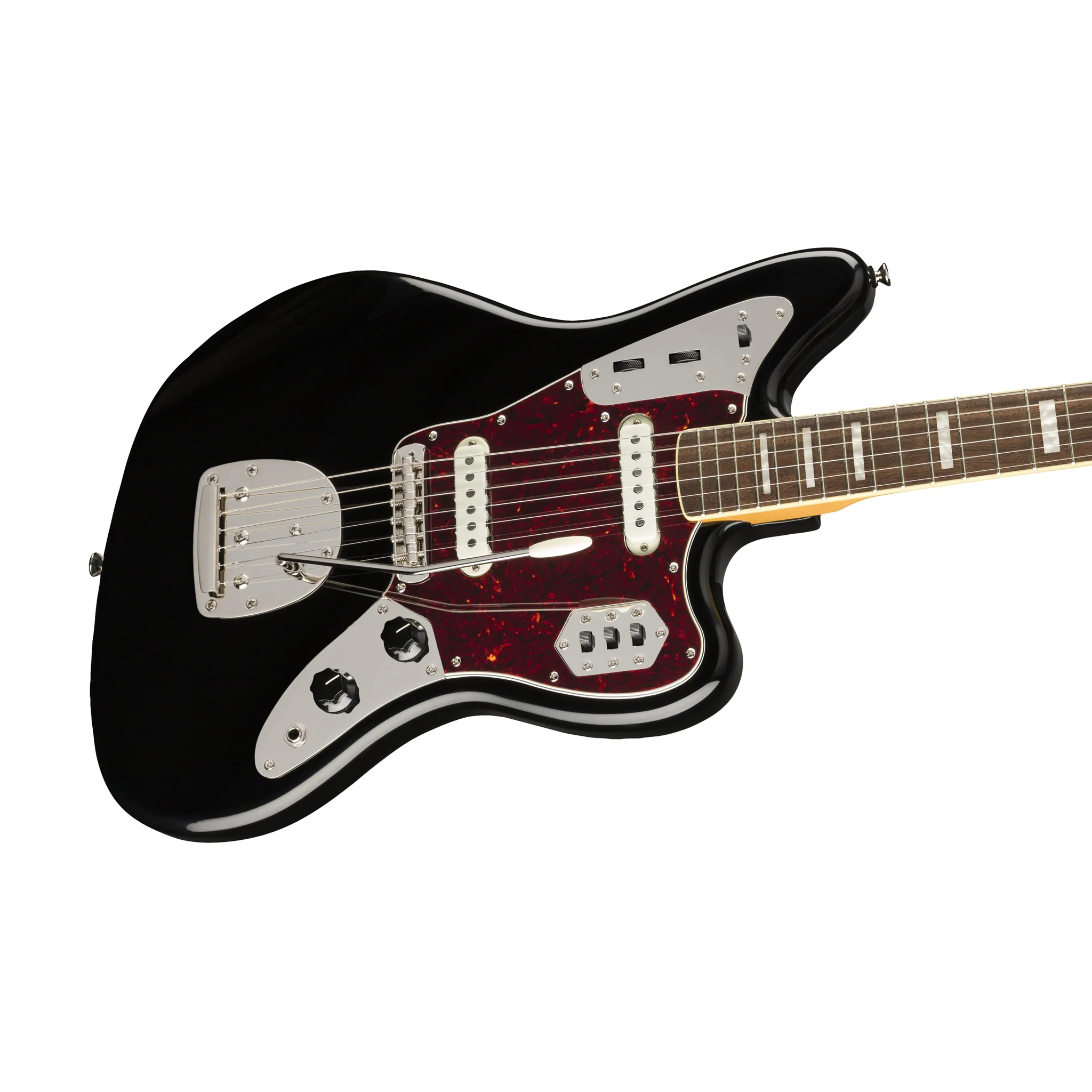 Squier Classic Vibe 70s Jaguar Electric Guitar, Laurel FB, Black - Image 5