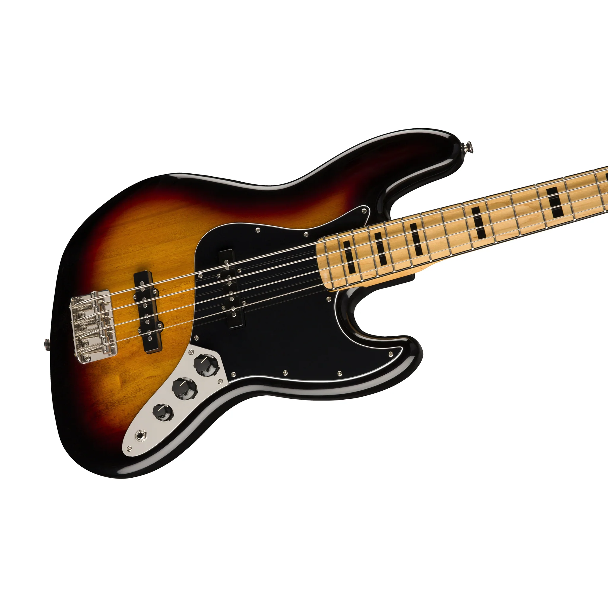 Squier Classic Vibe 70s Jazz Bass Guitar, Maple FB, 3-Tone Sunburst - Image 3