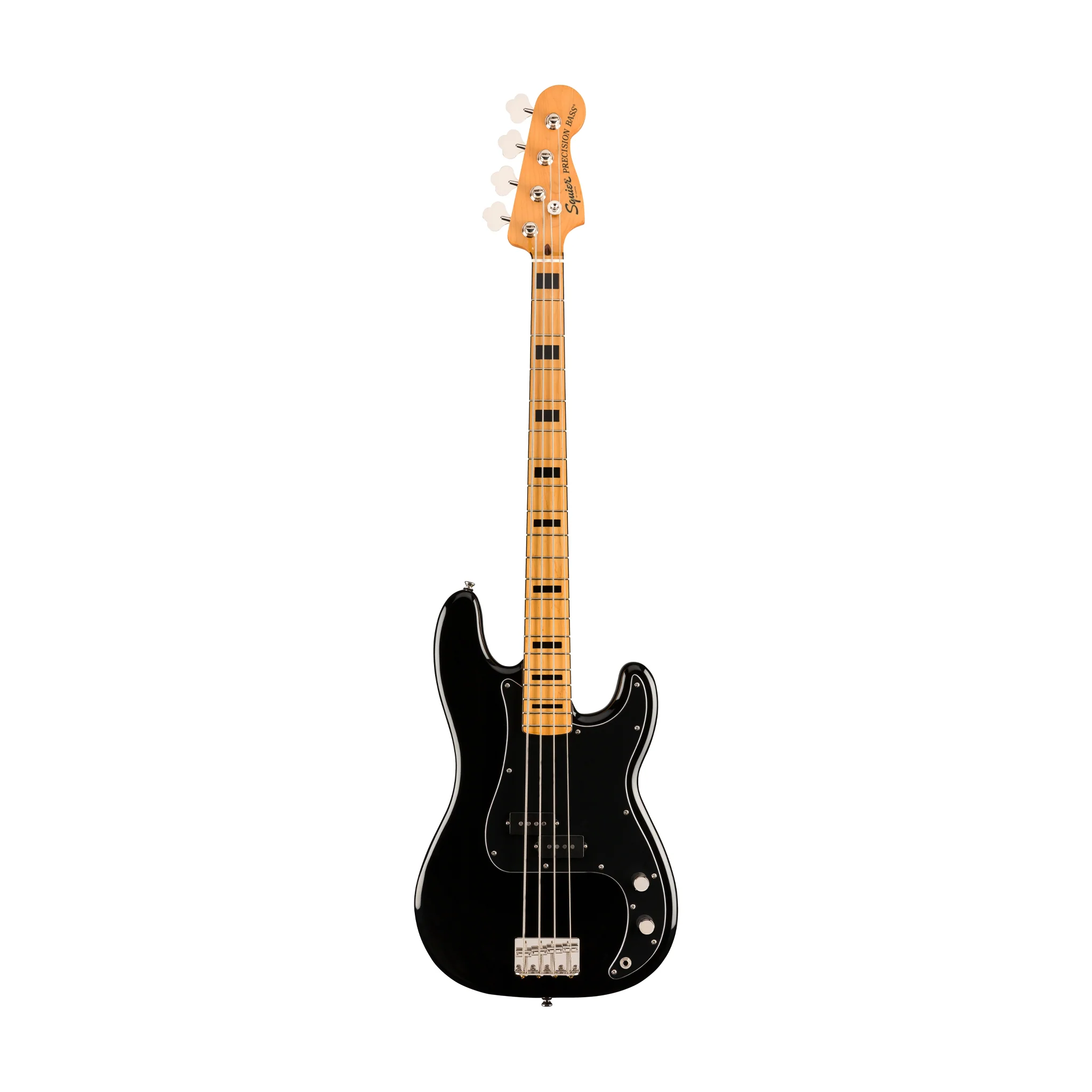 Squier Classic Vibe 70s Precision Bass Guitar, Maple FB, Black