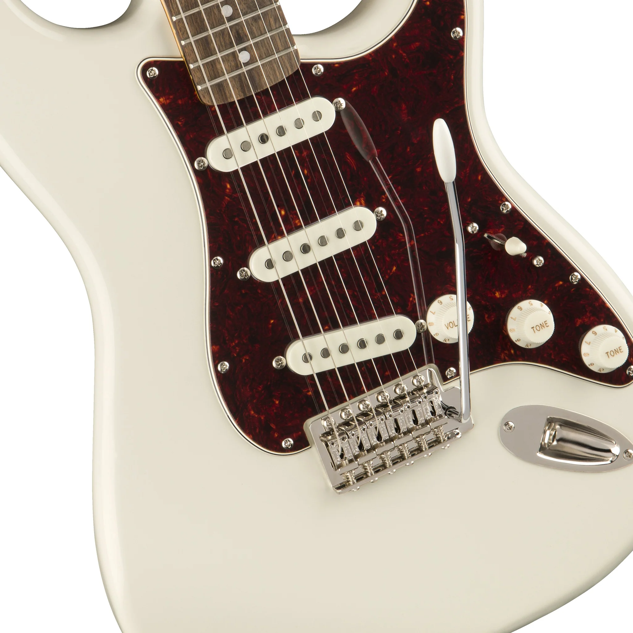 Squier Classic Vibe 70s Stratocaster Electric Guitar, Laurel FB, Olympic White - Image 6