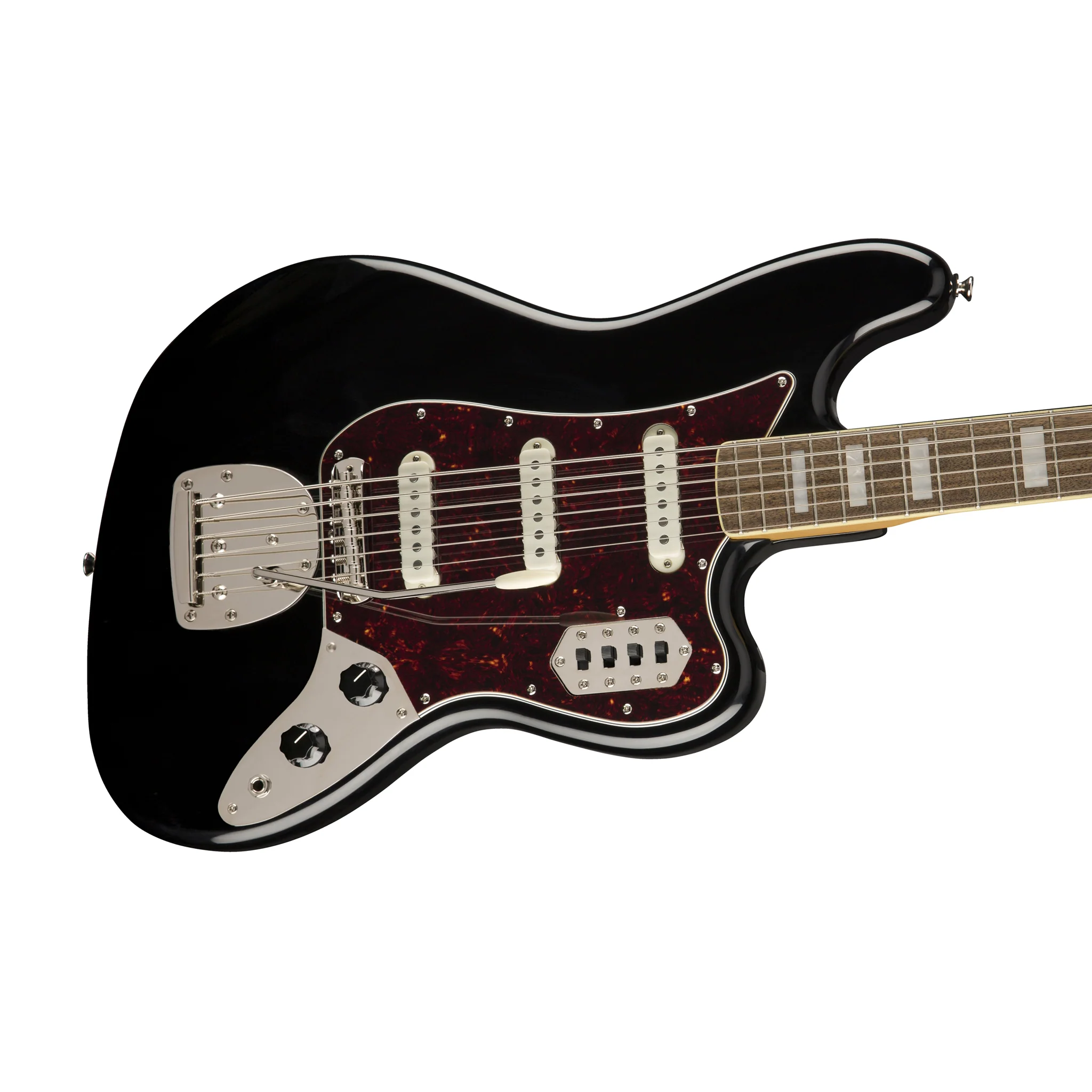 Squier Classic Vibe Bass VI Electric Guitar, Laurel FB, Black - Image 3