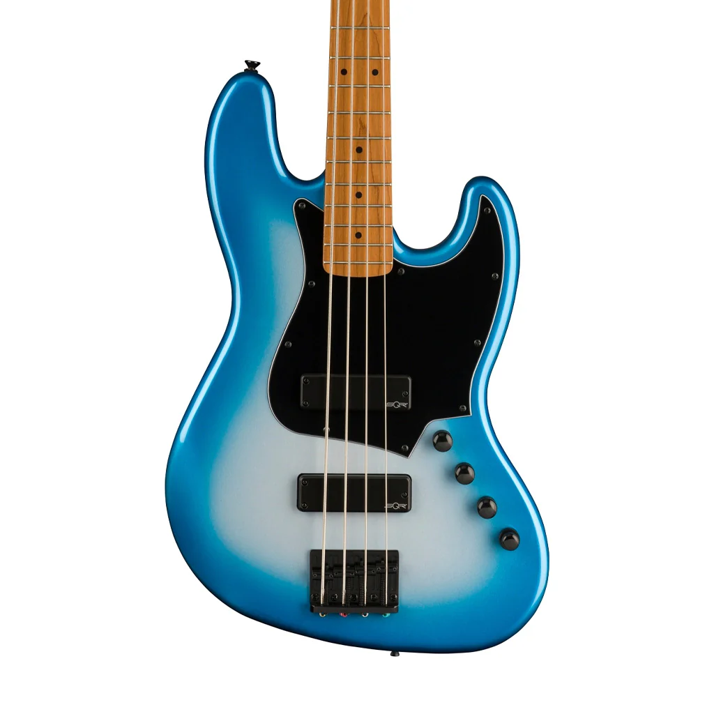 Squier Contemporary Active Jazz Bass HH Bass Guitar, Sky Burst Metallic - Image 3