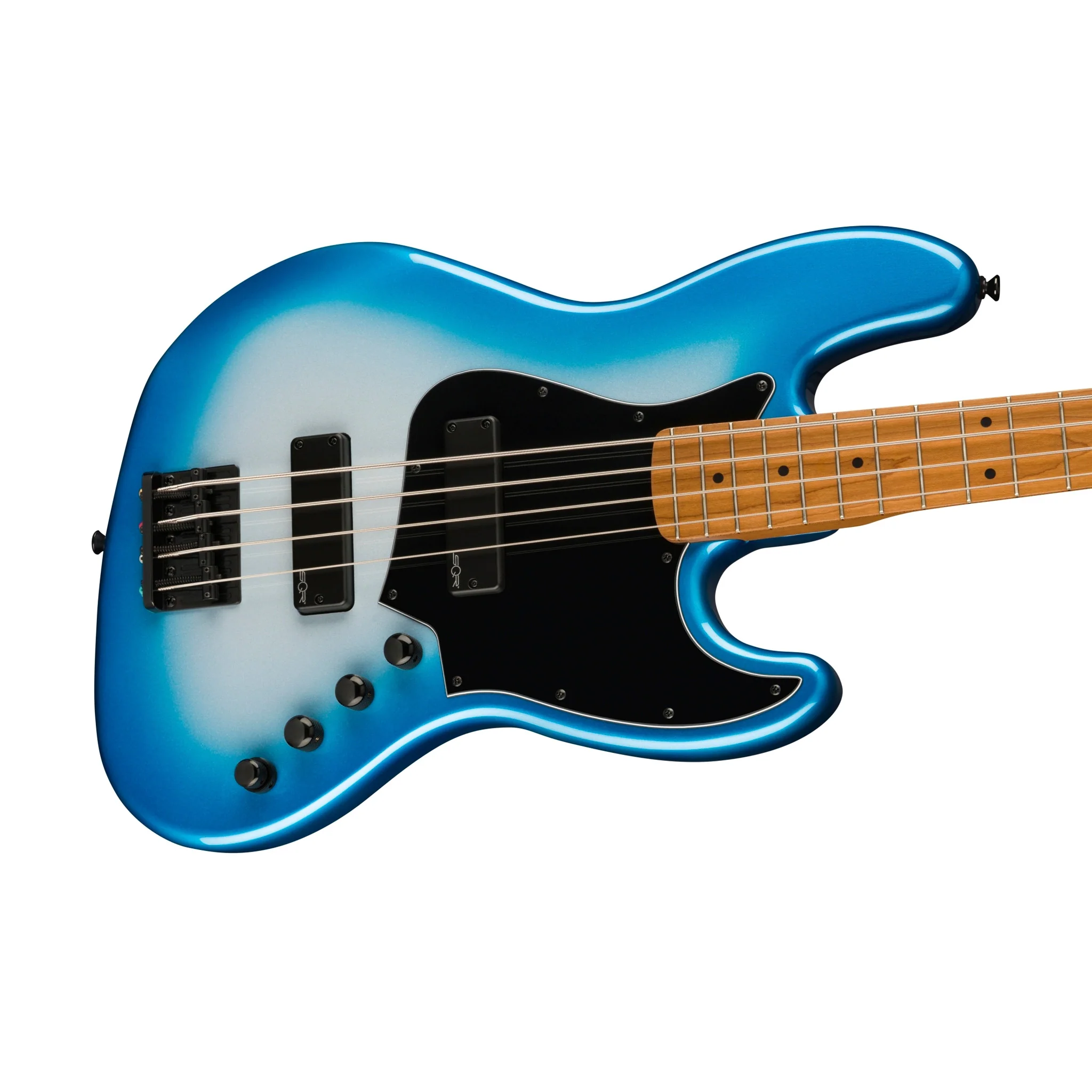 Squier Contemporary Active Jazz Bass HH Bass Guitar, Sky Burst Metallic - Image 5