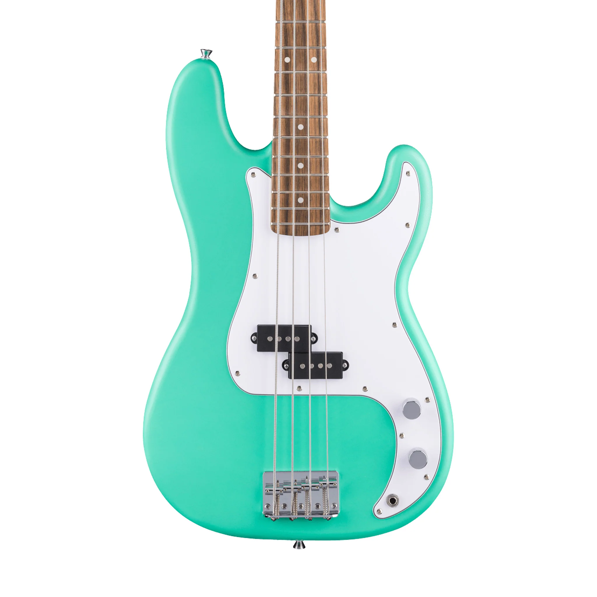 Squier Debut Series Precision Bass Guitar, Laurel FB, Sea Foam Green - Image 3