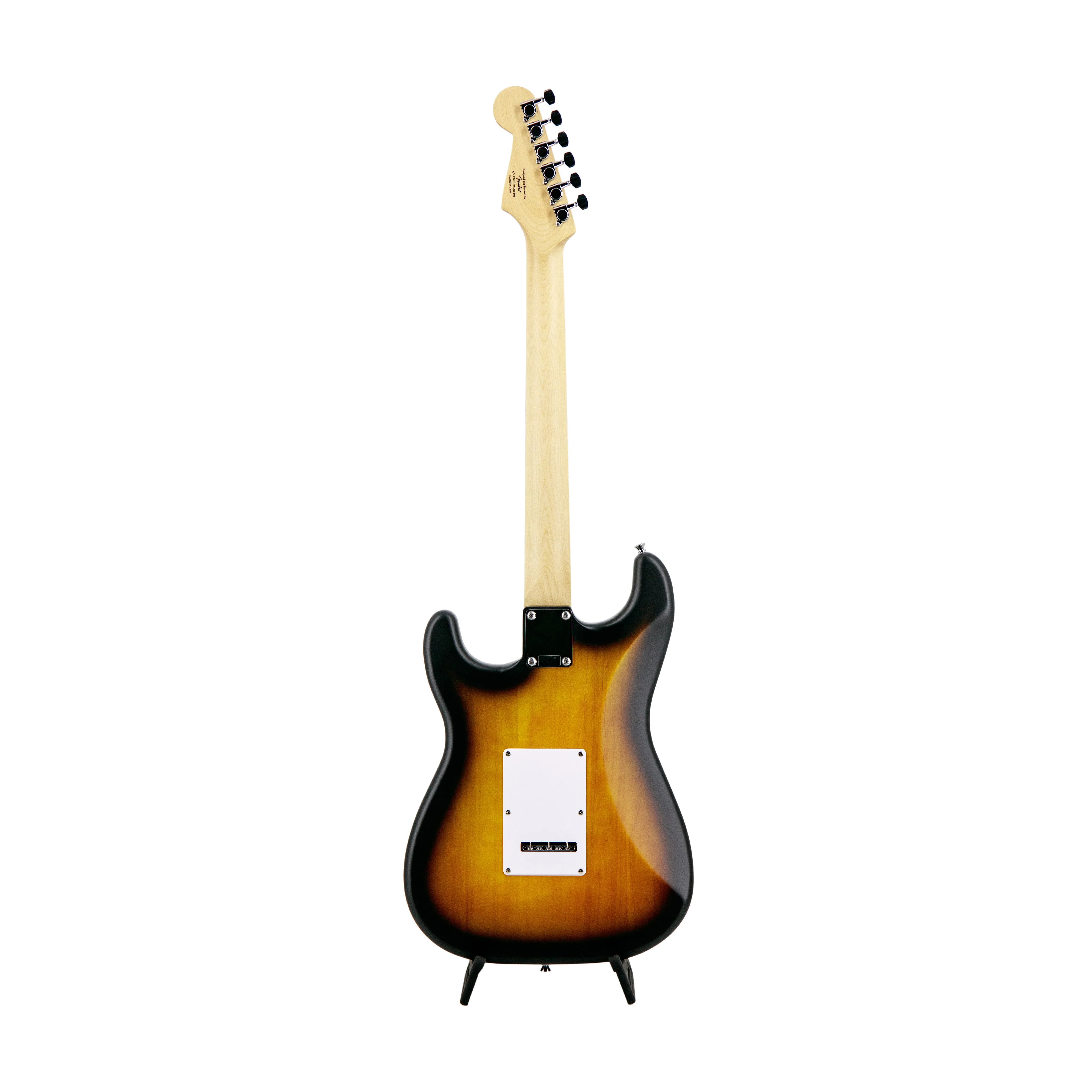 Squier Debut Series Stratocaster HSS Electric Guitar, Laurel FB, 2 Tone Sunburst - Image 2