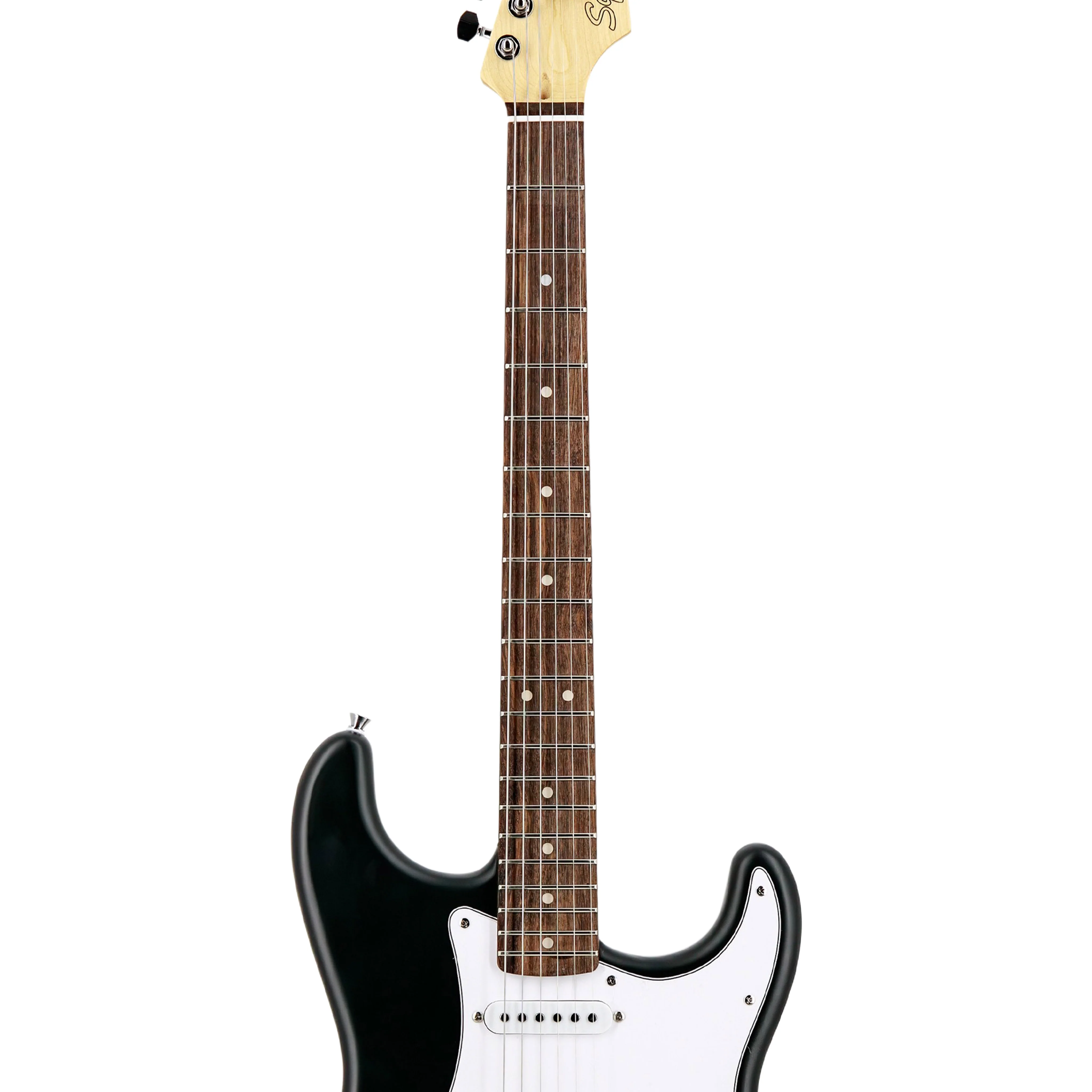Squier Debut Series Stratocaster HSS Electric Guitar, Laurel FB, Black - Image 5