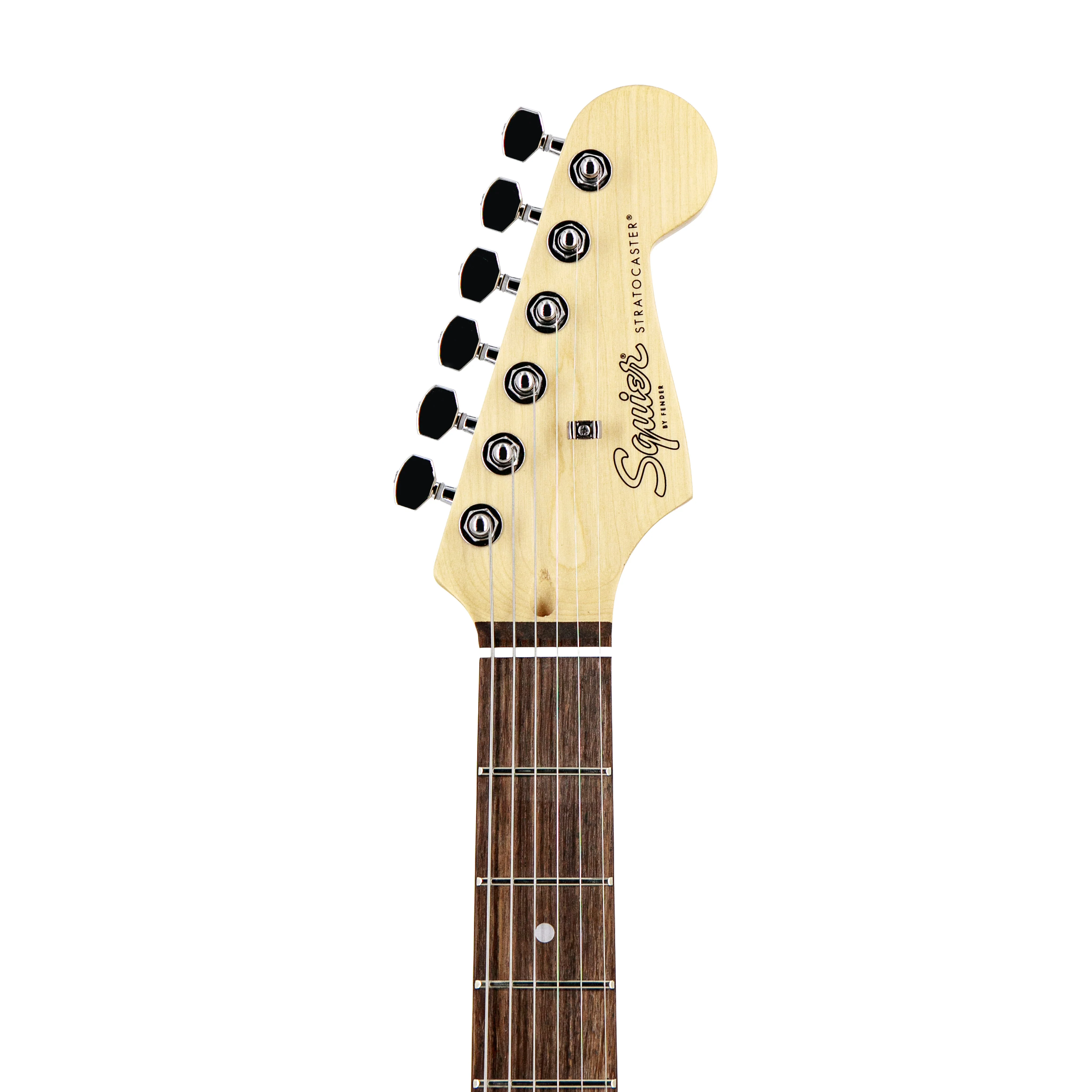 Squier Debut Series Stratocaster HSS Electric Guitar, Laurel FB, Black - Image 7