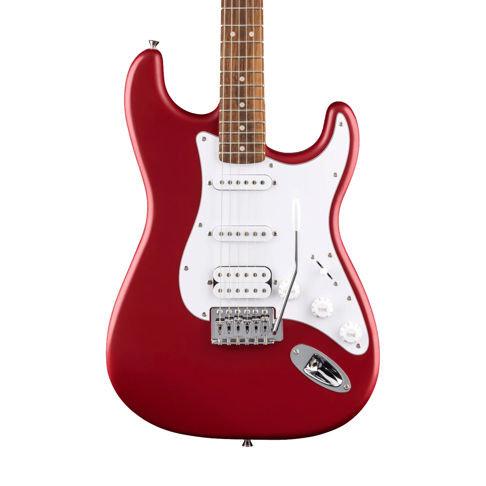 Squier Debut Series Stratocaster HSS Electric Guitar, Laurel FB, Dakota Red - Image 3