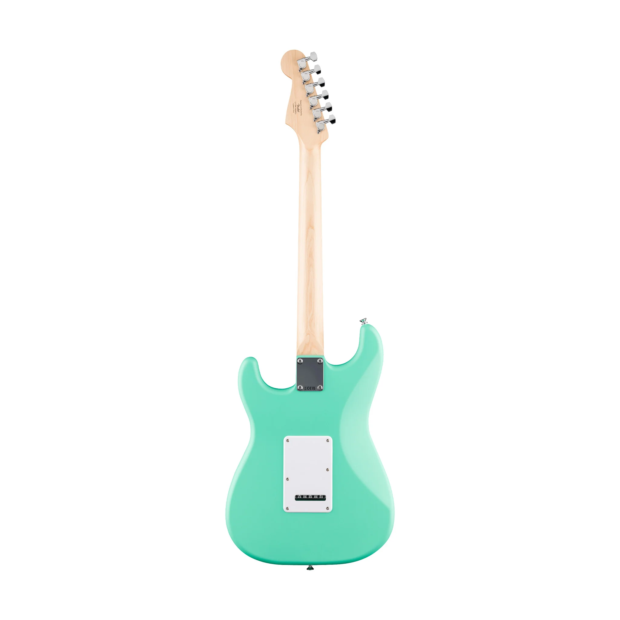 Squier Debut Series Stratocaster HSS Electric Guitar, Laurel FB, Sea Foam Green - Image 2