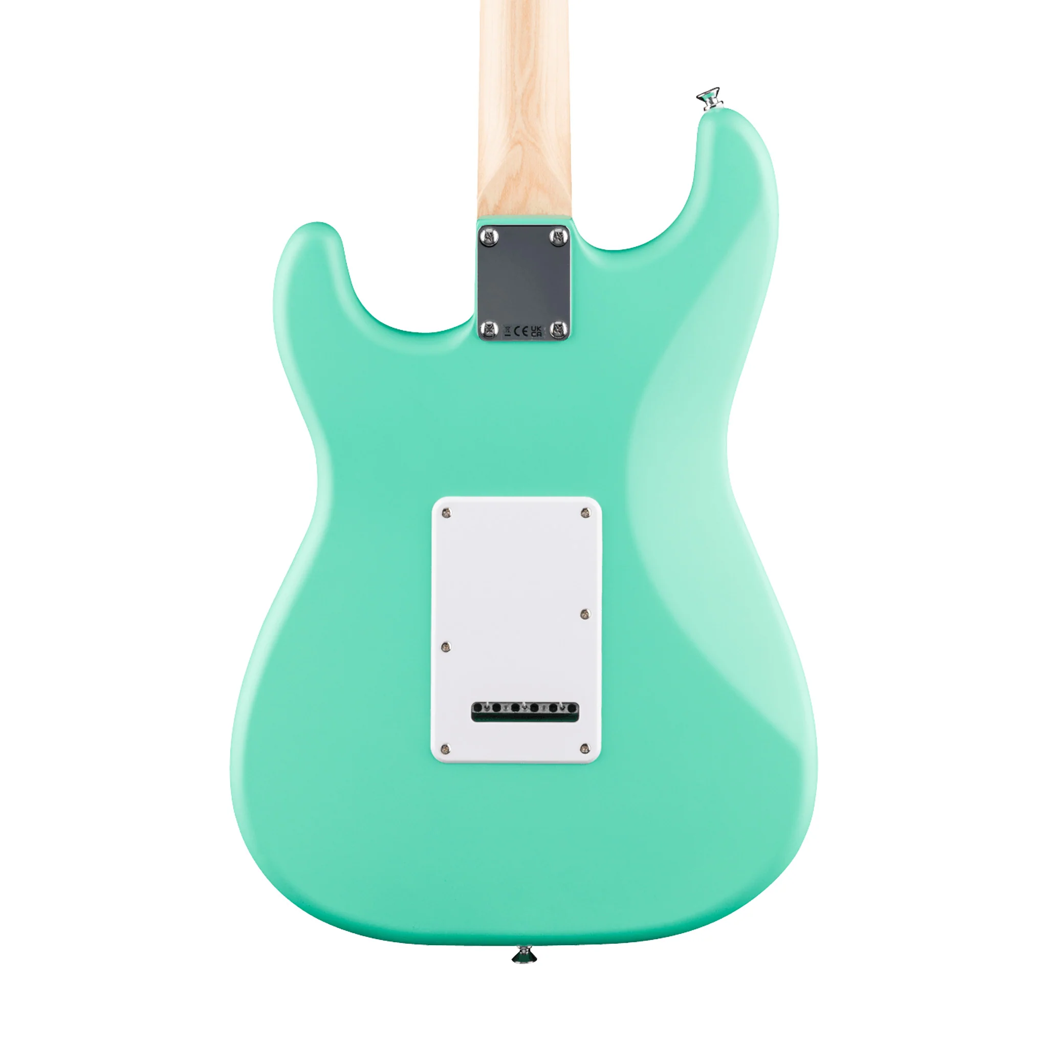 Squier Debut Series Stratocaster HSS Electric Guitar, Laurel FB, Sea Foam Green - Image 4