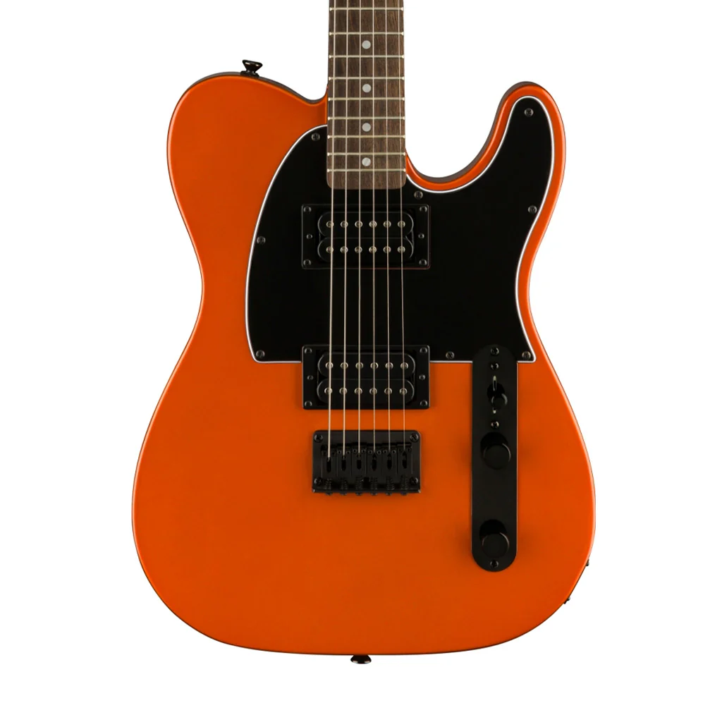 Squier FSR Affinity Series HH Telecaster Electric Guitar, Laurel FB, Metallic Orange - Image 3