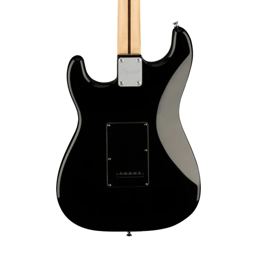 Squier FSR Affinity Series Stratocaster Electric Guitar w/Tortoiseshell Pickguard, Laurel FB, Black - Image 4