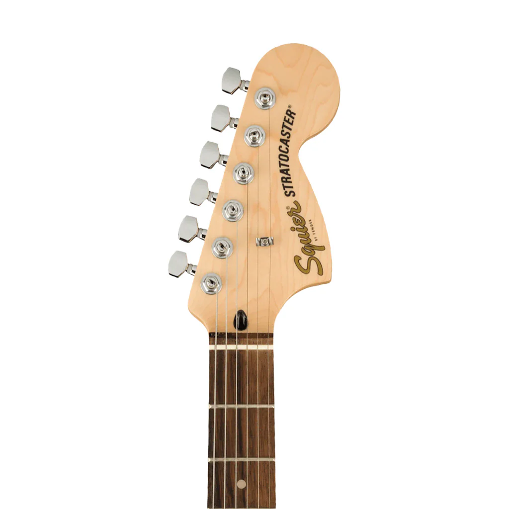Squier FSR Affinity Series Stratocaster Electric Guitar w/Tortoiseshell Pickguard, Laurel FB, Black - Image 6