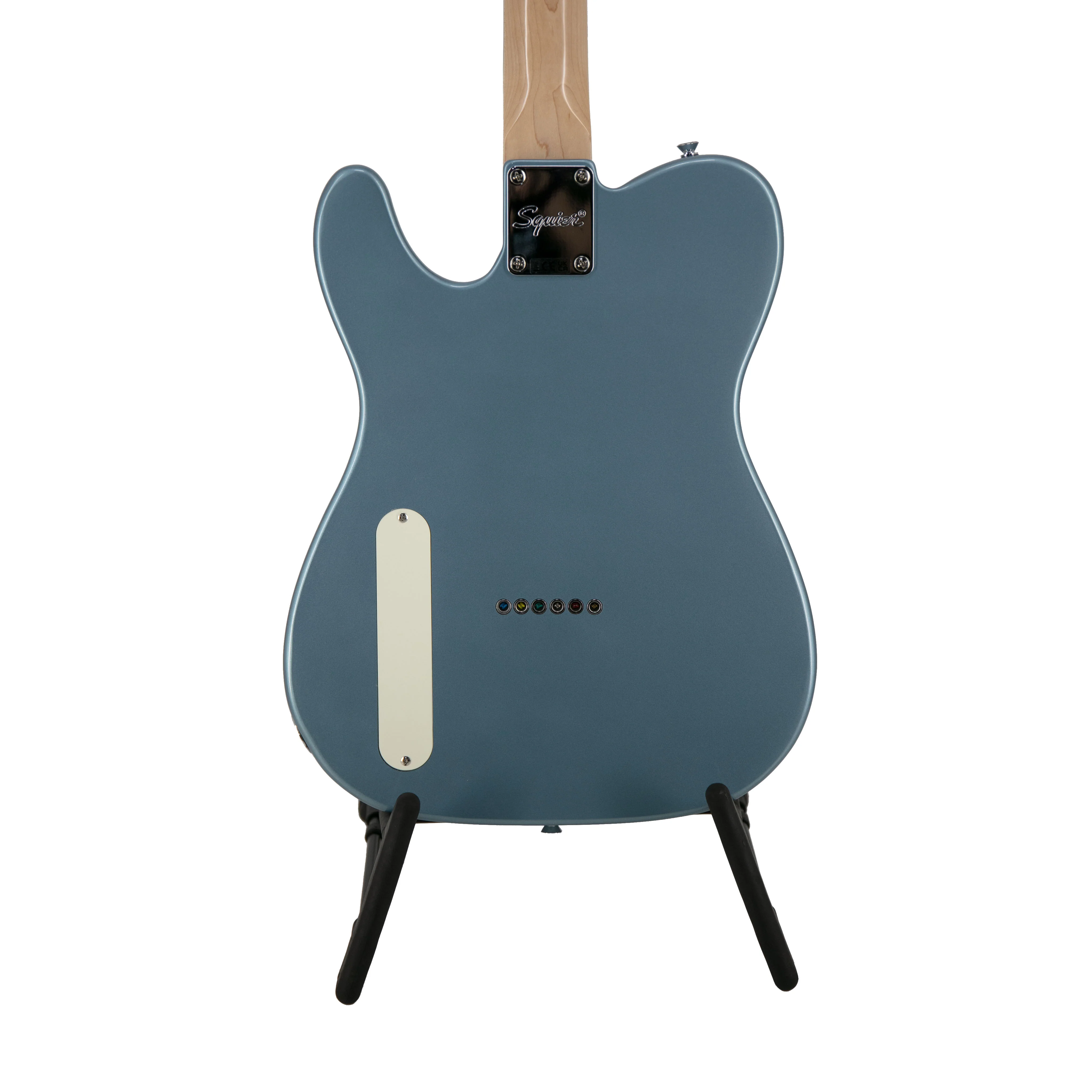 Squier FSR Cabronita Thinline Telecaster Electric Guitar, Laurel FB, Ice Blue Metallic - Image 4