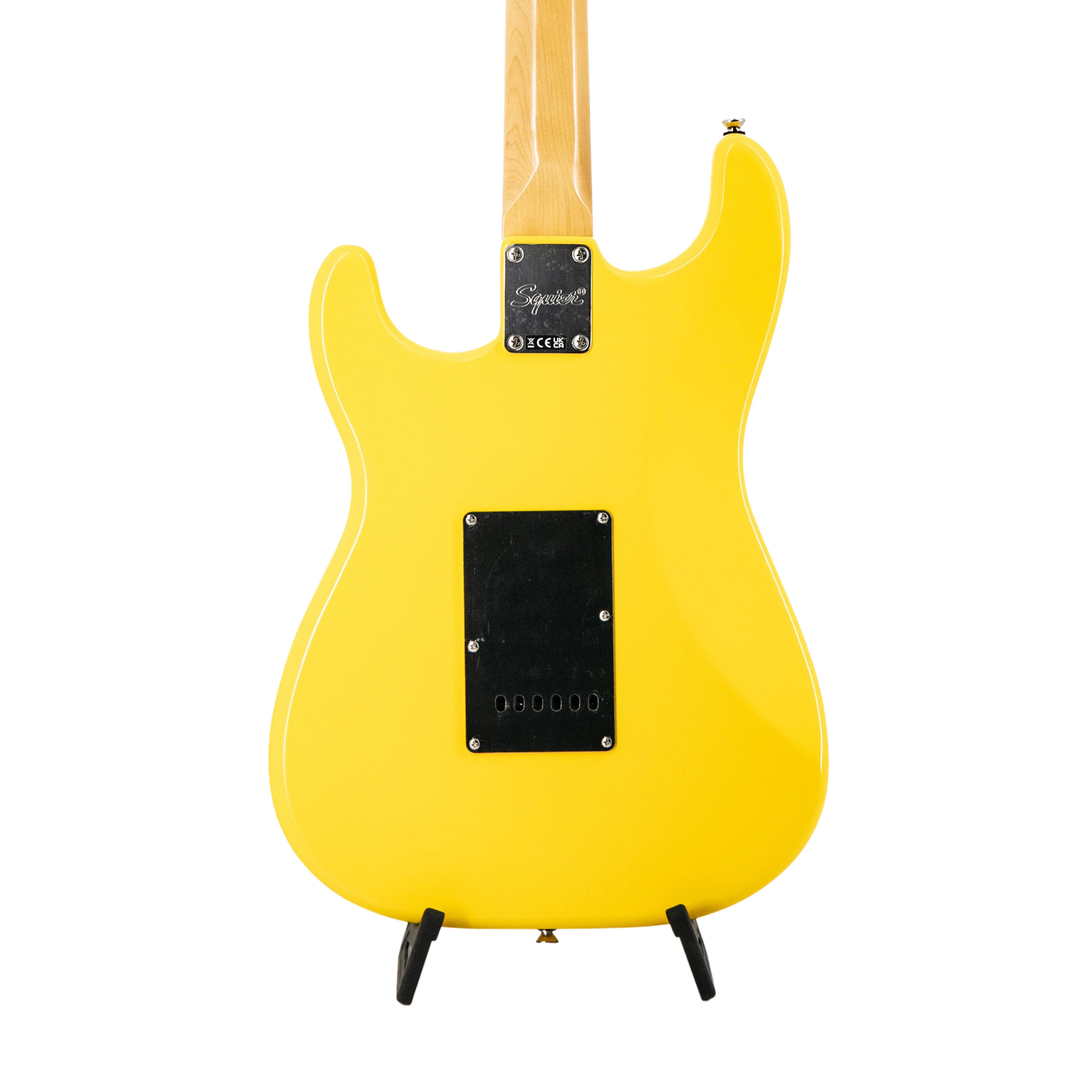 Squier FSR Classic Vibe 50s Stratocaster HSS Electric Guitar w/Black Pickguard, Graffiti Yellow - Image 4