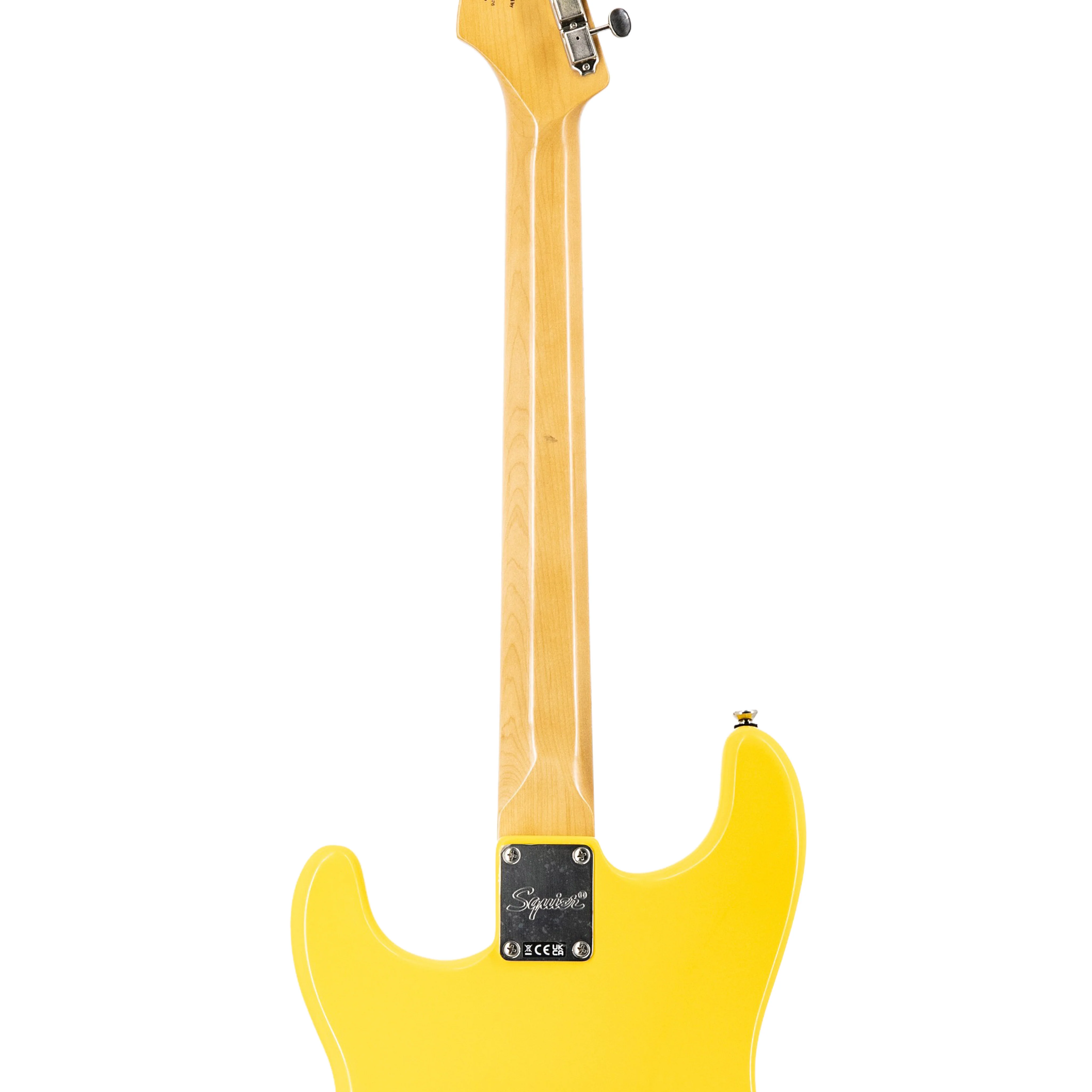 Squier FSR Classic Vibe 50s Stratocaster HSS Electric Guitar w/Black Pickguard, Graffiti Yellow - Image 6