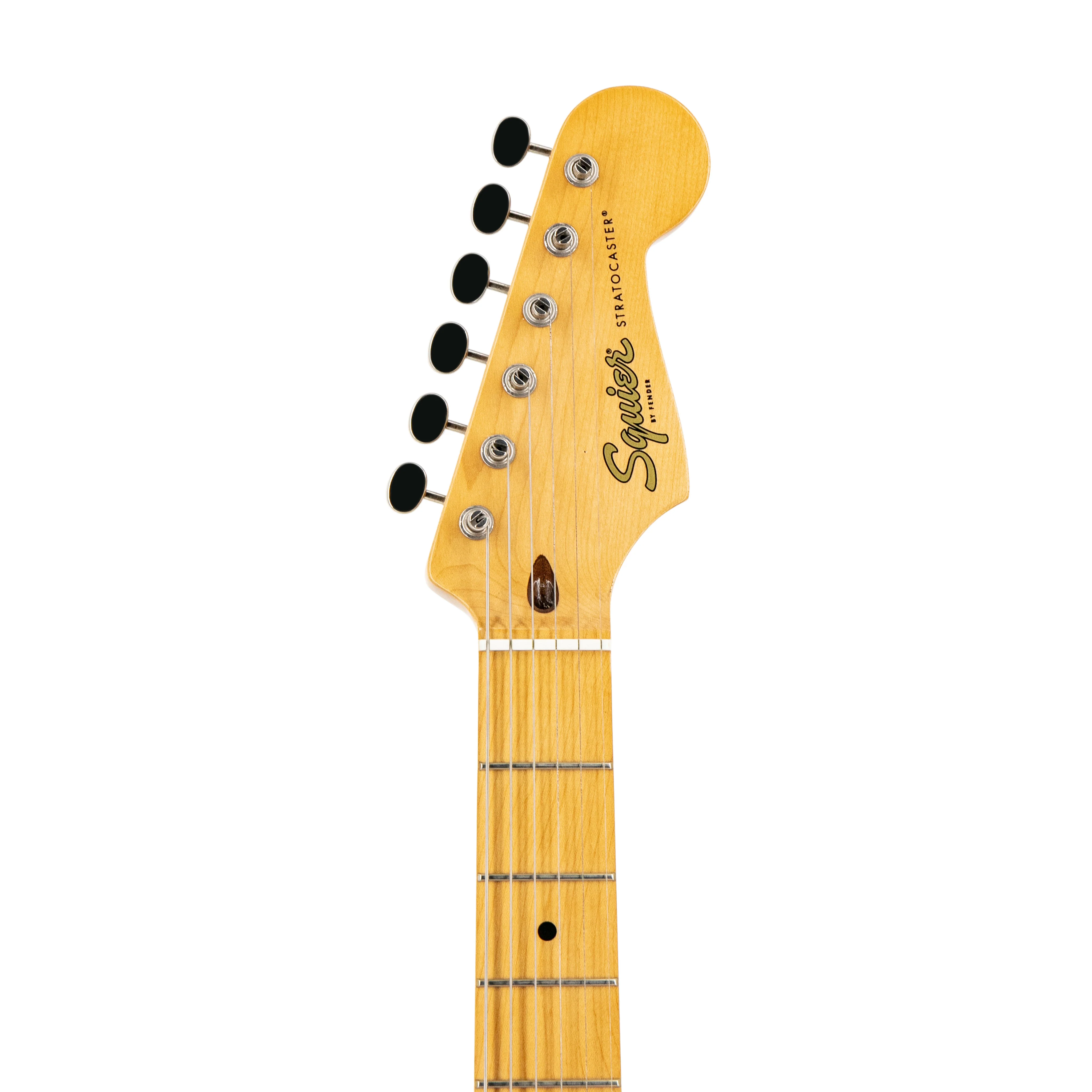 Squier FSR Classic Vibe 50s Stratocaster HSS Electric Guitar w/Black Pickguard, Graffiti Yellow - Image 7