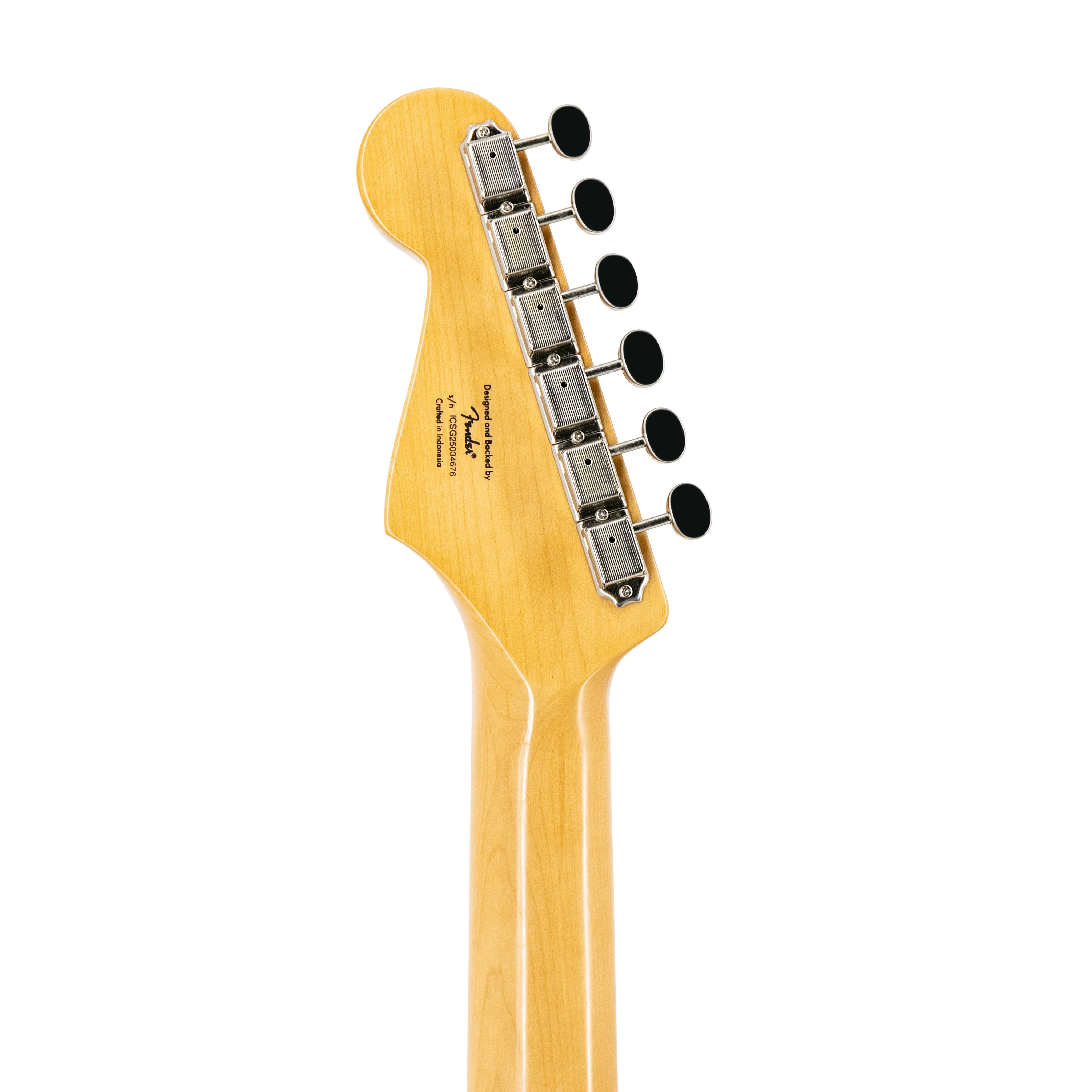 Squier FSR Classic Vibe 50s Stratocaster HSS Electric Guitar w/Black Pickguard, Graffiti Yellow - Image 8