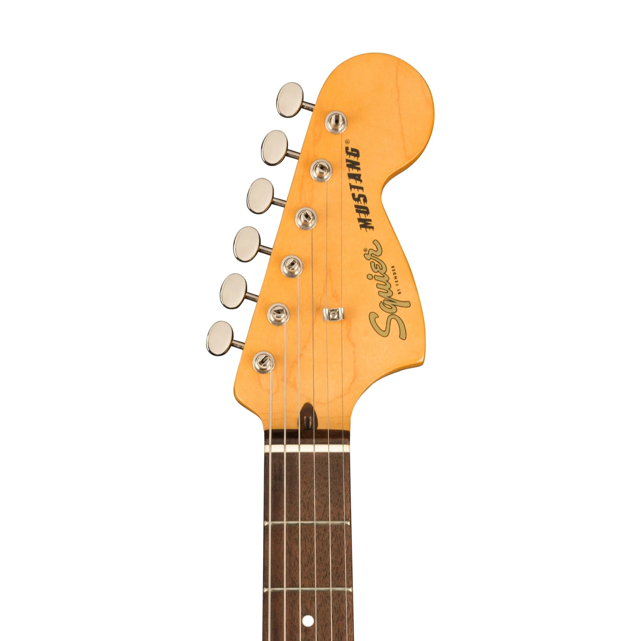 Squier FSR Classic Vibe 60s Competition Mustang Guitar w/ Olympic White Stripes, Lake Placid Blue - Image 6