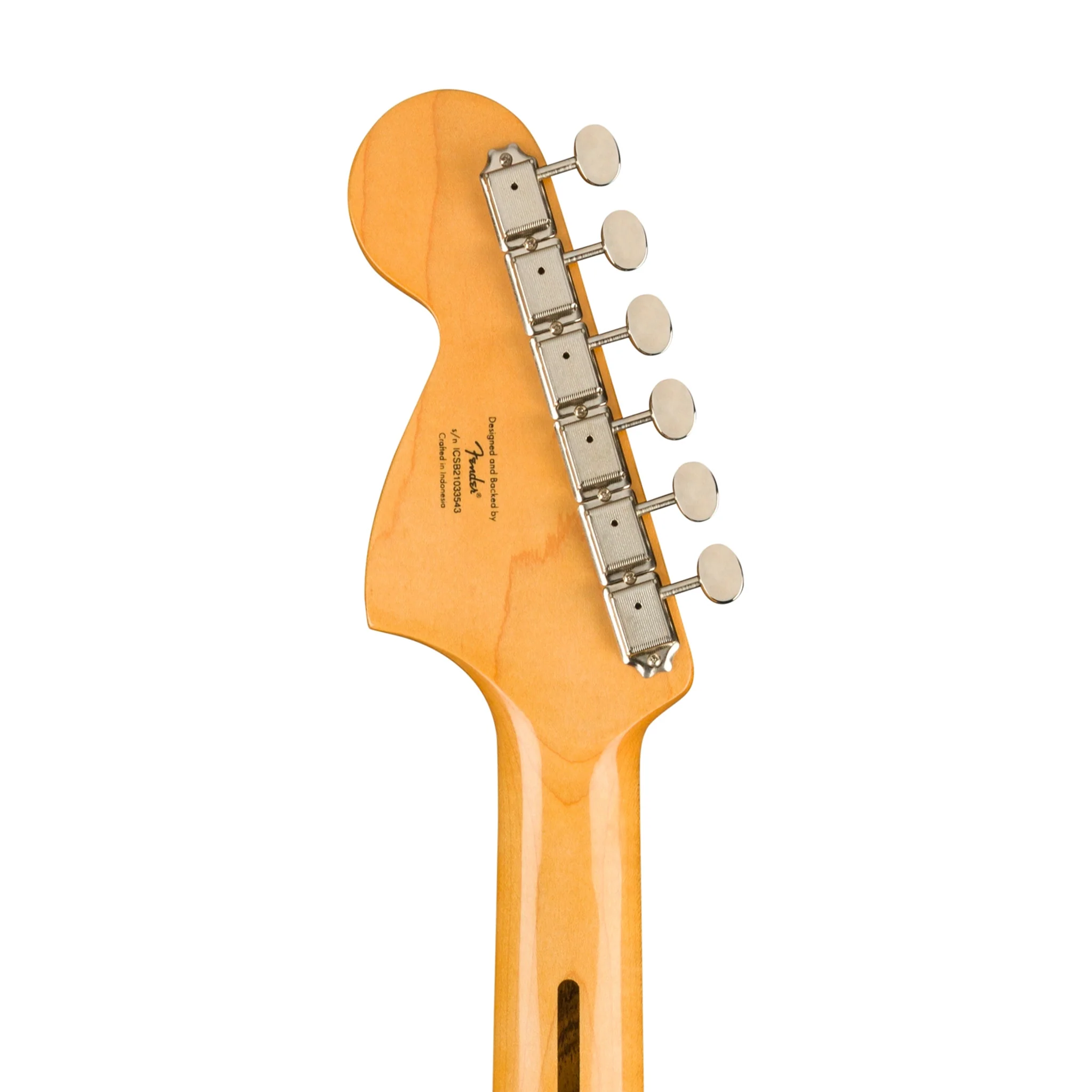 Squier FSR Classic Vibe 60s Competition Mustang Guitar w/ Olympic White Stripes, Lake Placid Blue - Image 7