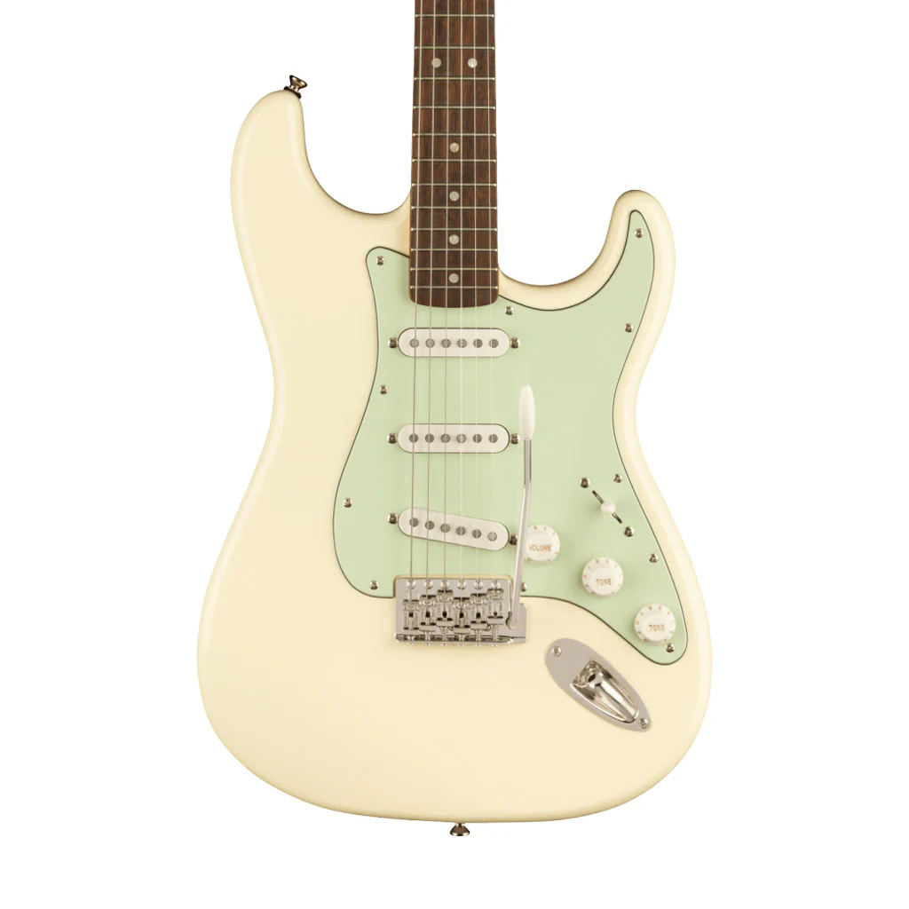 Squier FSR Classic Vibe 60s Stratocaster Electric Guitar, Indian Laurel FB, Olympic White - Image 3